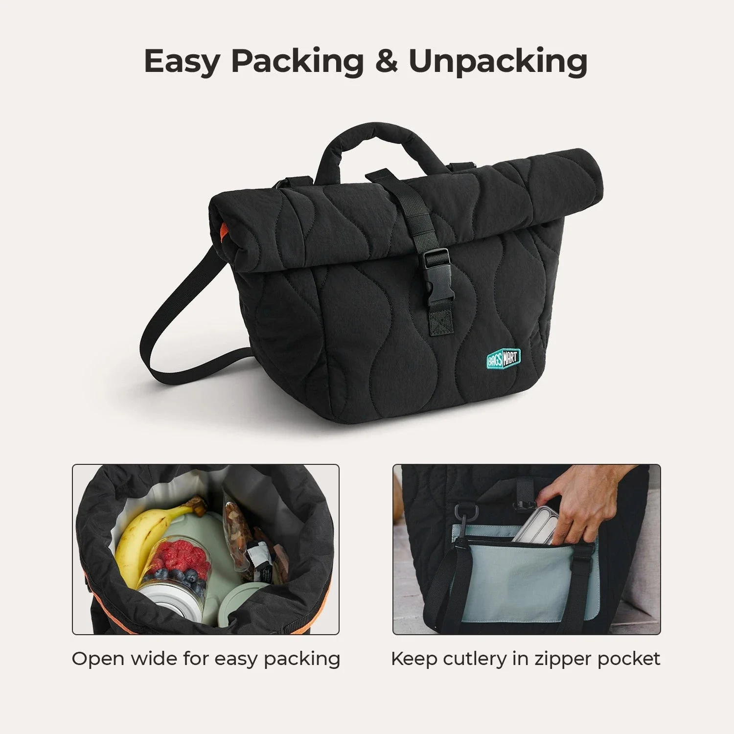 (FREE GIFT) Paz Roll Top Lunch Bag