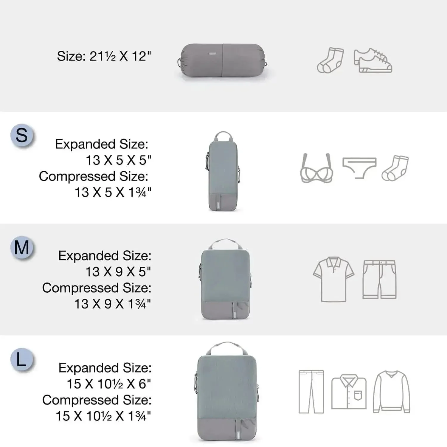 Compression Packing Cubes Part of Faro Travel Set
