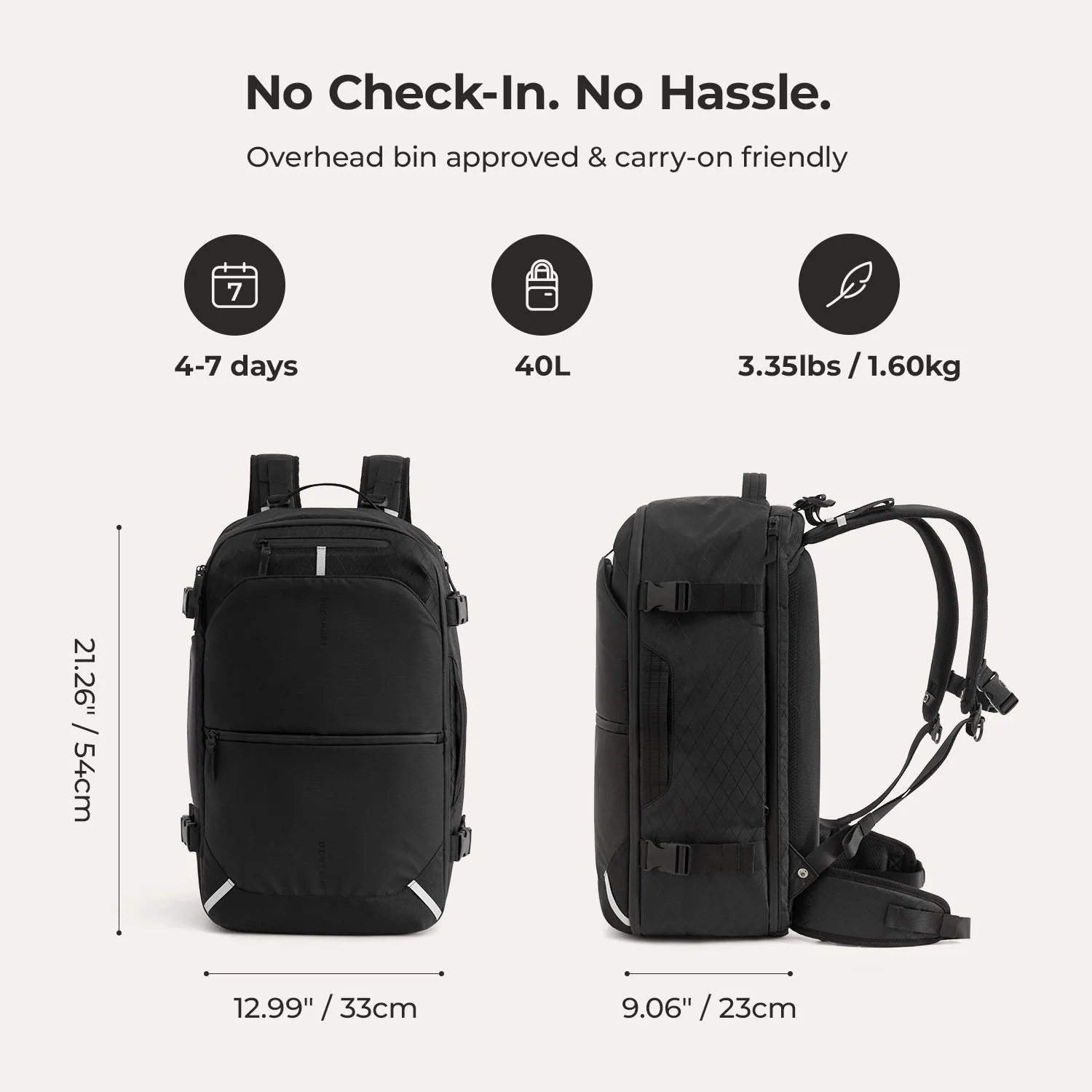 Dense 40L Travel Pack