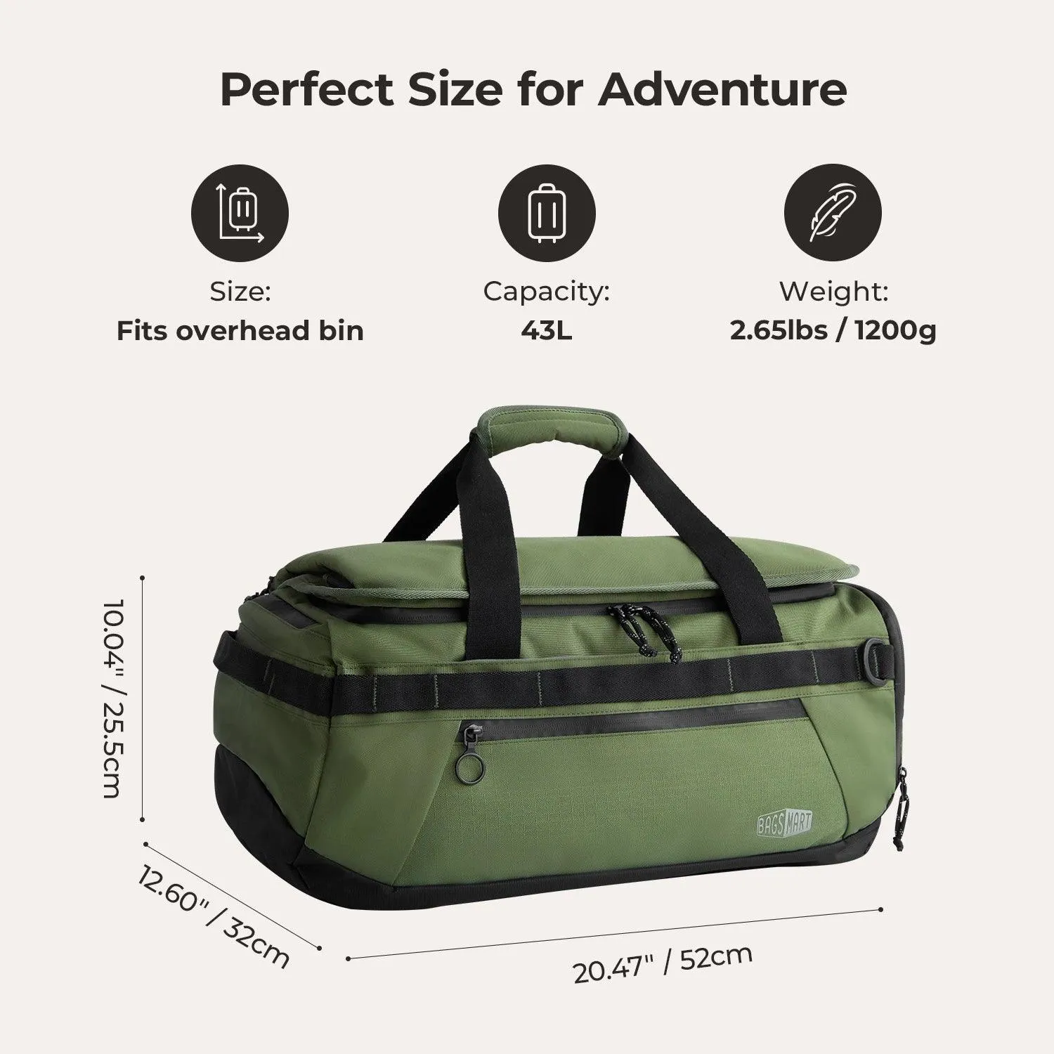 Paz 43L Duffle Backpack