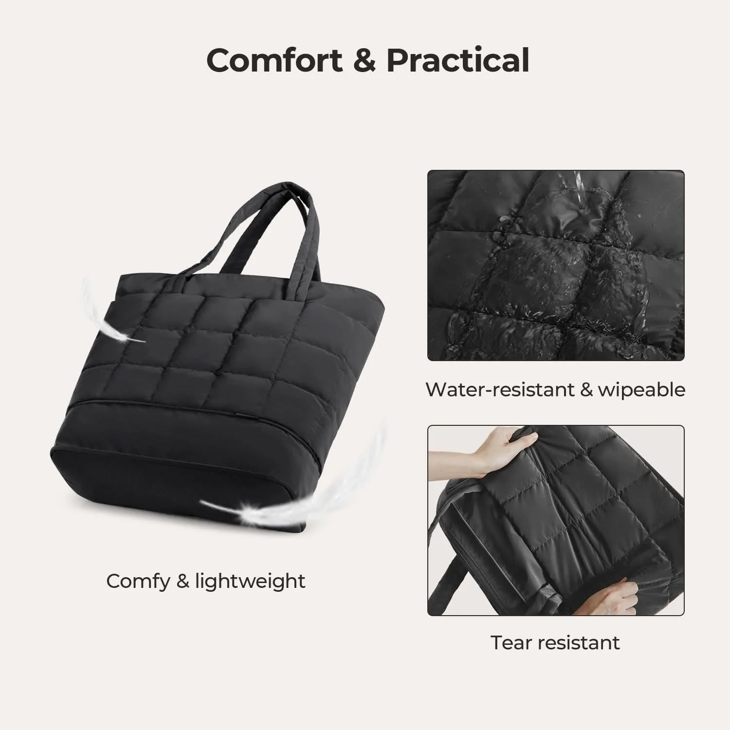 Bubble 22L-28L Expandable Puffer Travel Tote Bag