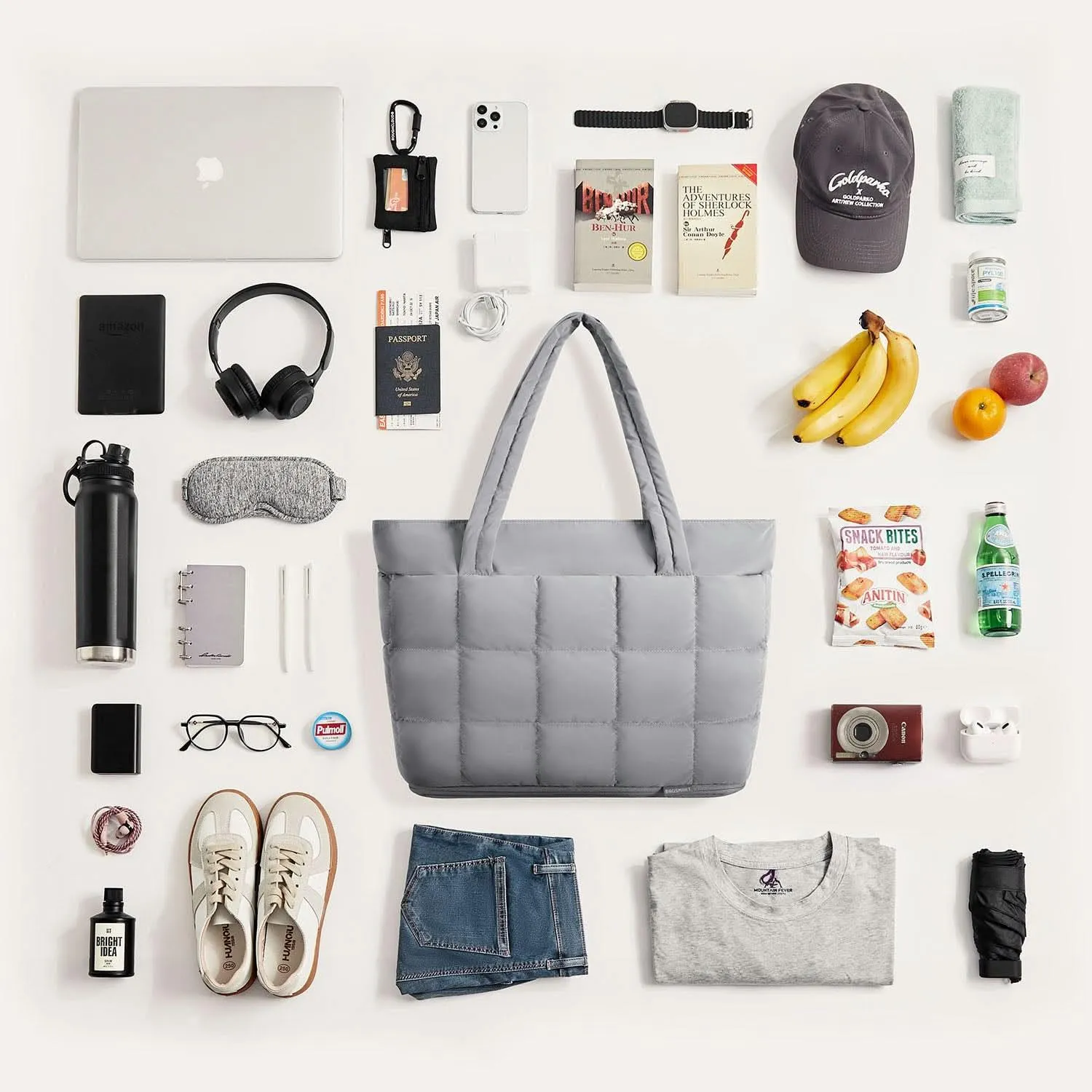 Bubble 22L-28L Expandable Puffer Travel Tote Bag