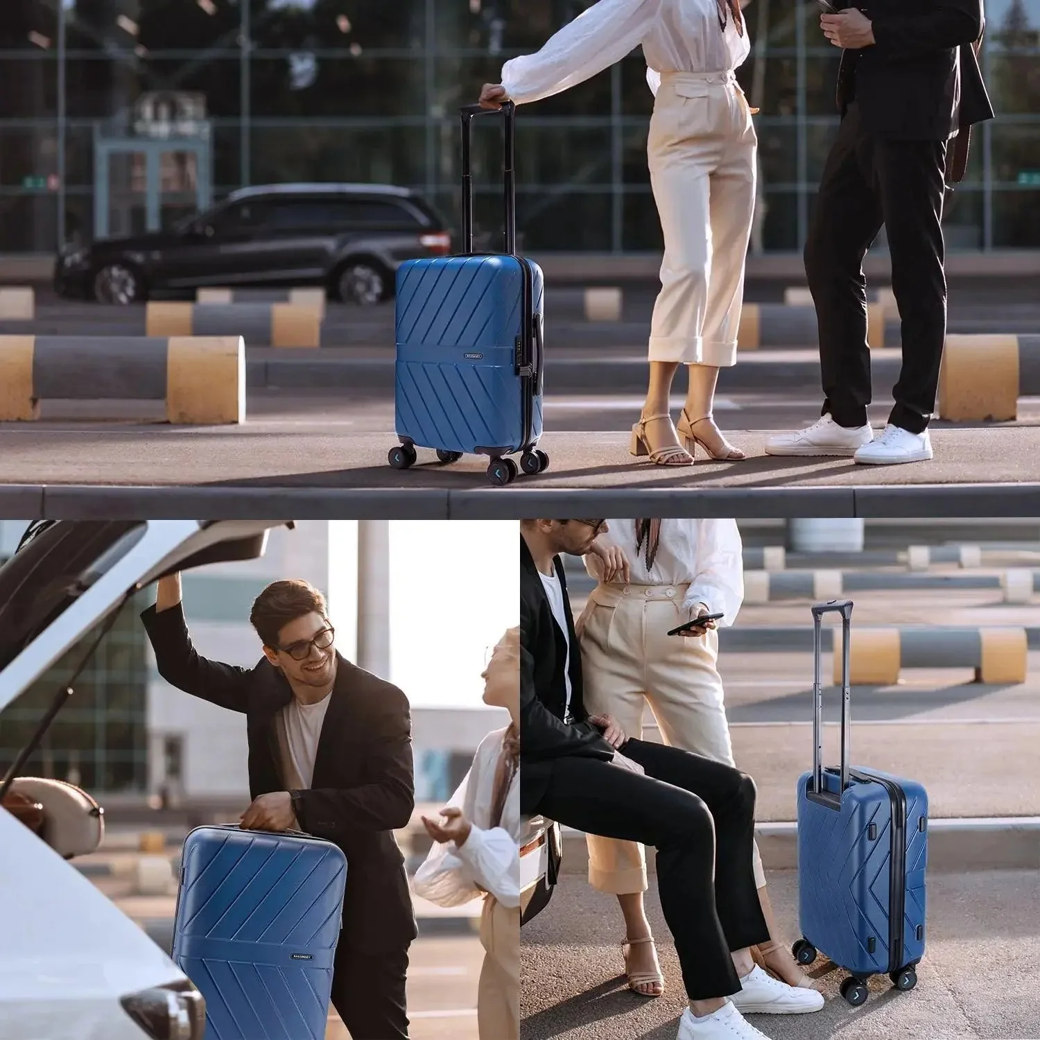 Daren 16-20 Inch Lightweight Hardside Carry-On Suitcase