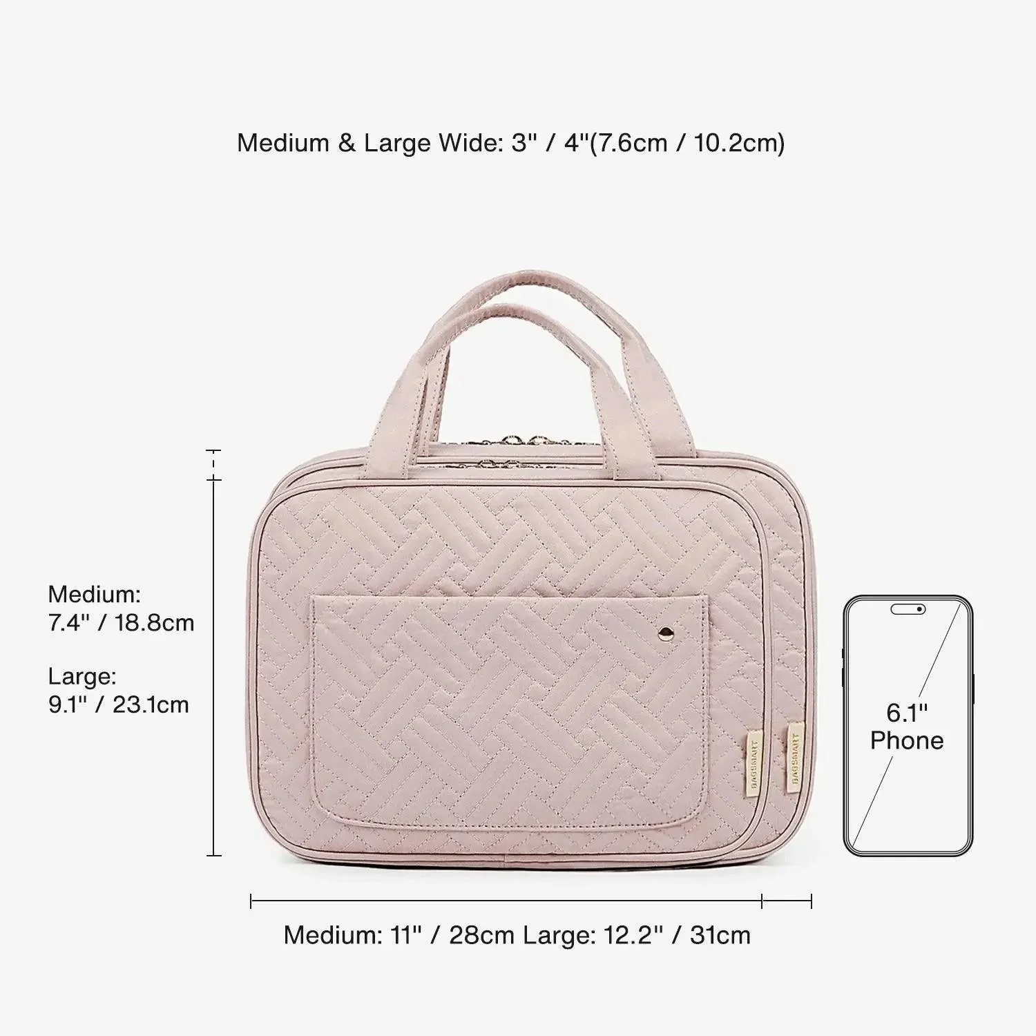 (FREE GIFT) Bonchemin Pink The Space Saver Toiletry Bag
