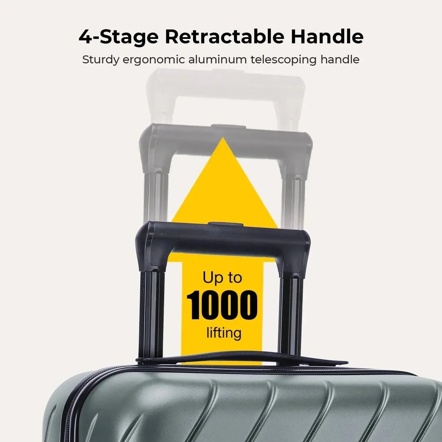 Daren 16-20 Inch Lightweight Hardside Carry-On Suitcase