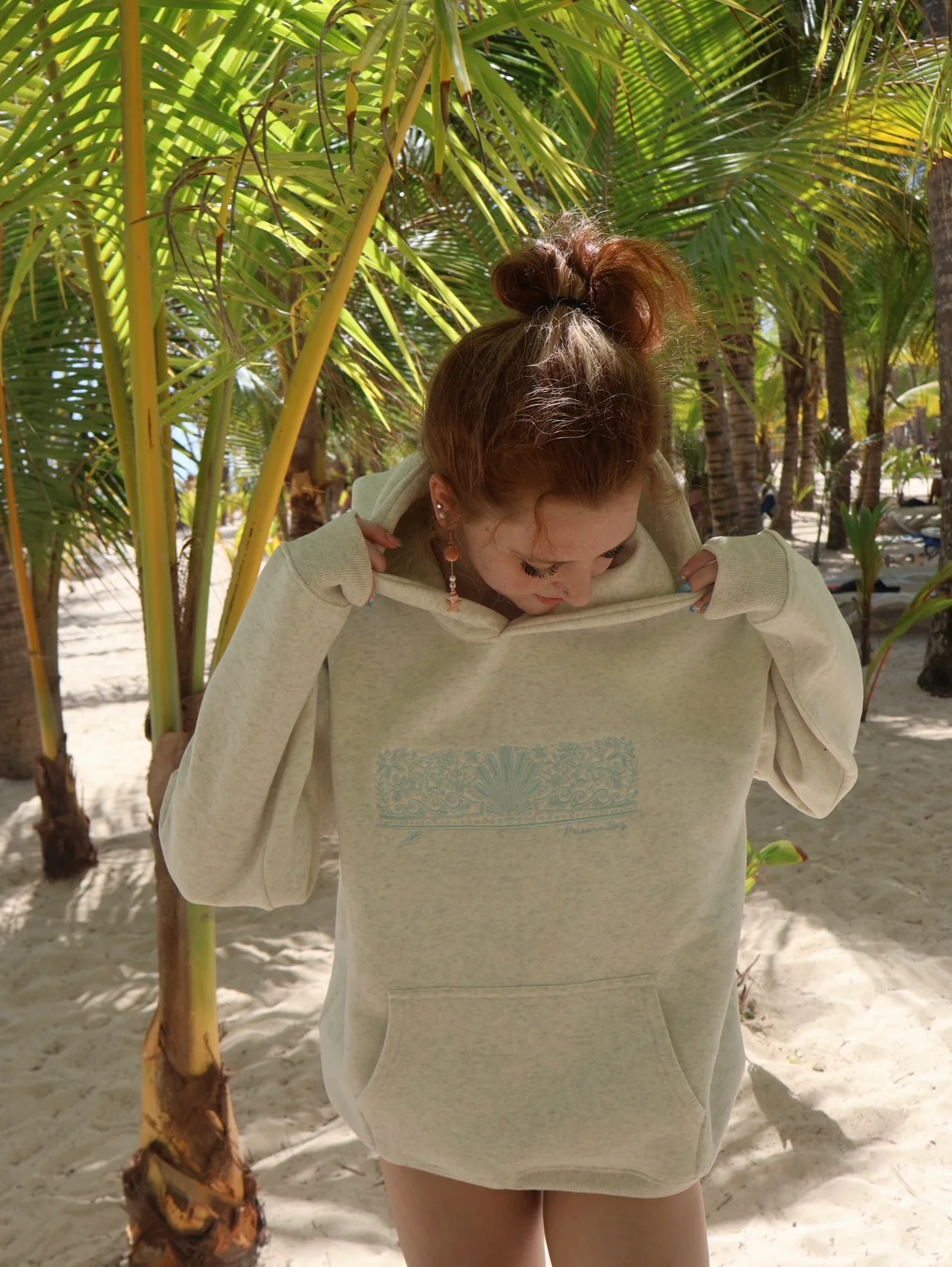 Paradise Hoodie in Heather Sky