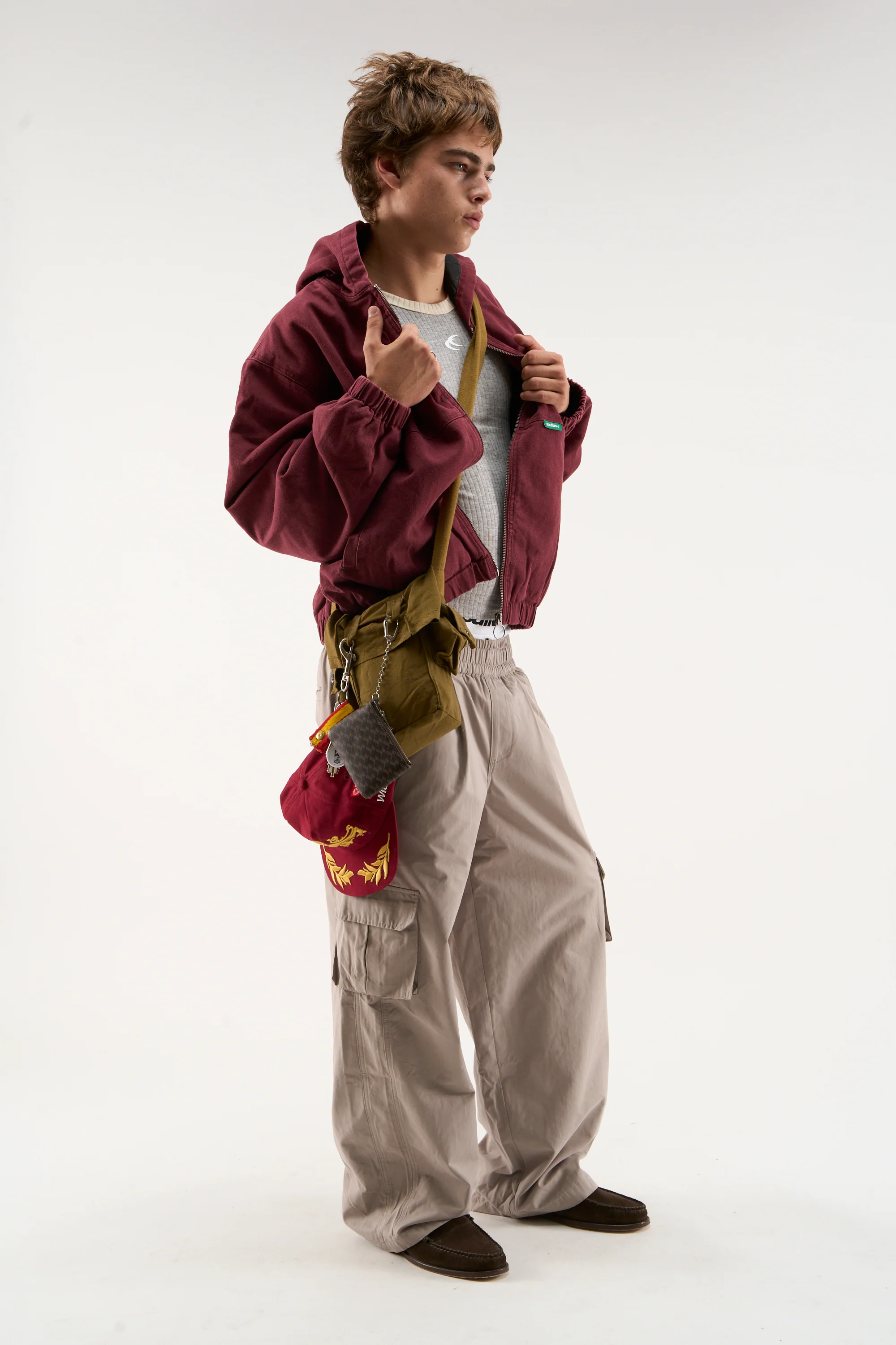 Stained Burgundy Work Jacket