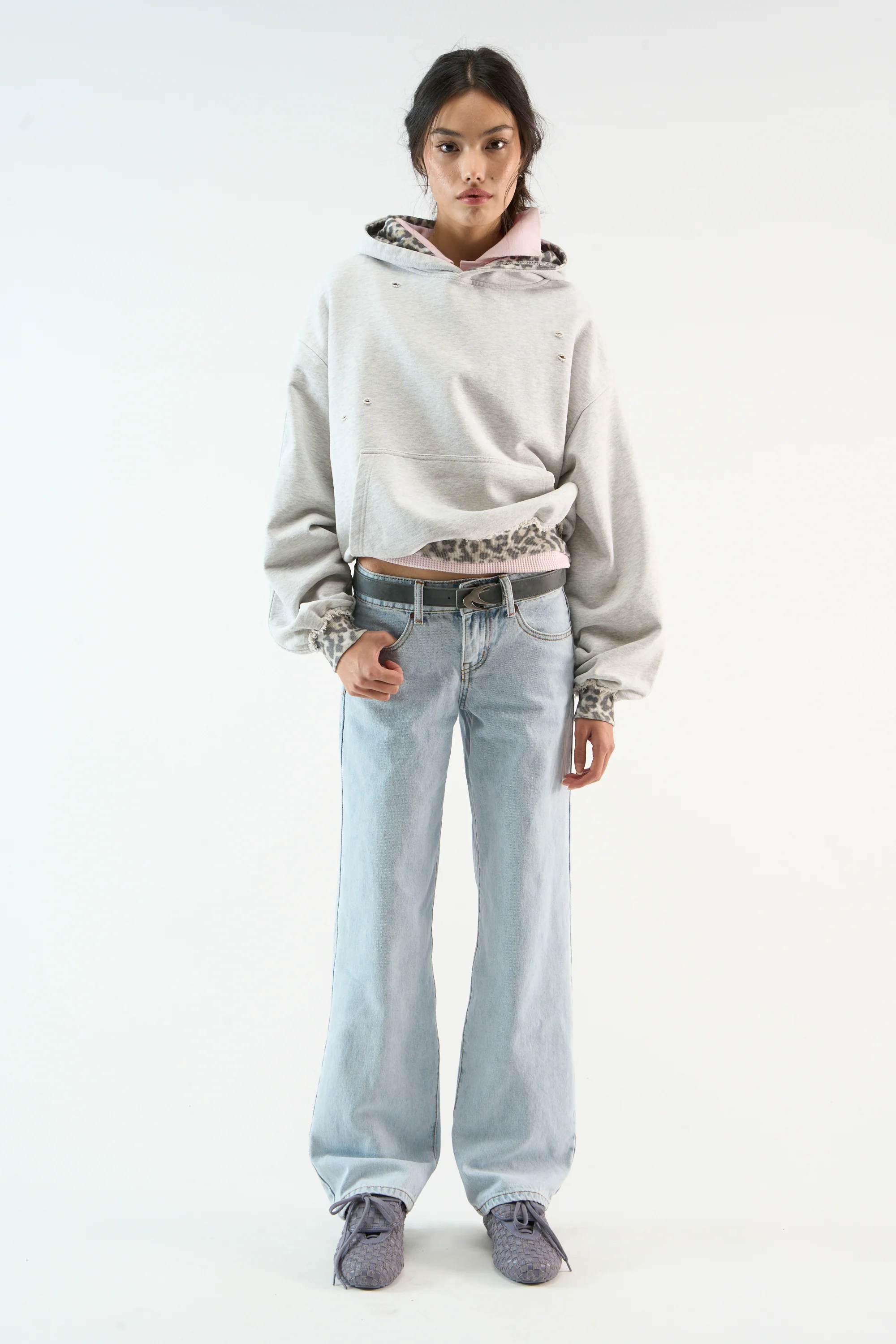 Leo Grey Melange Hoodie