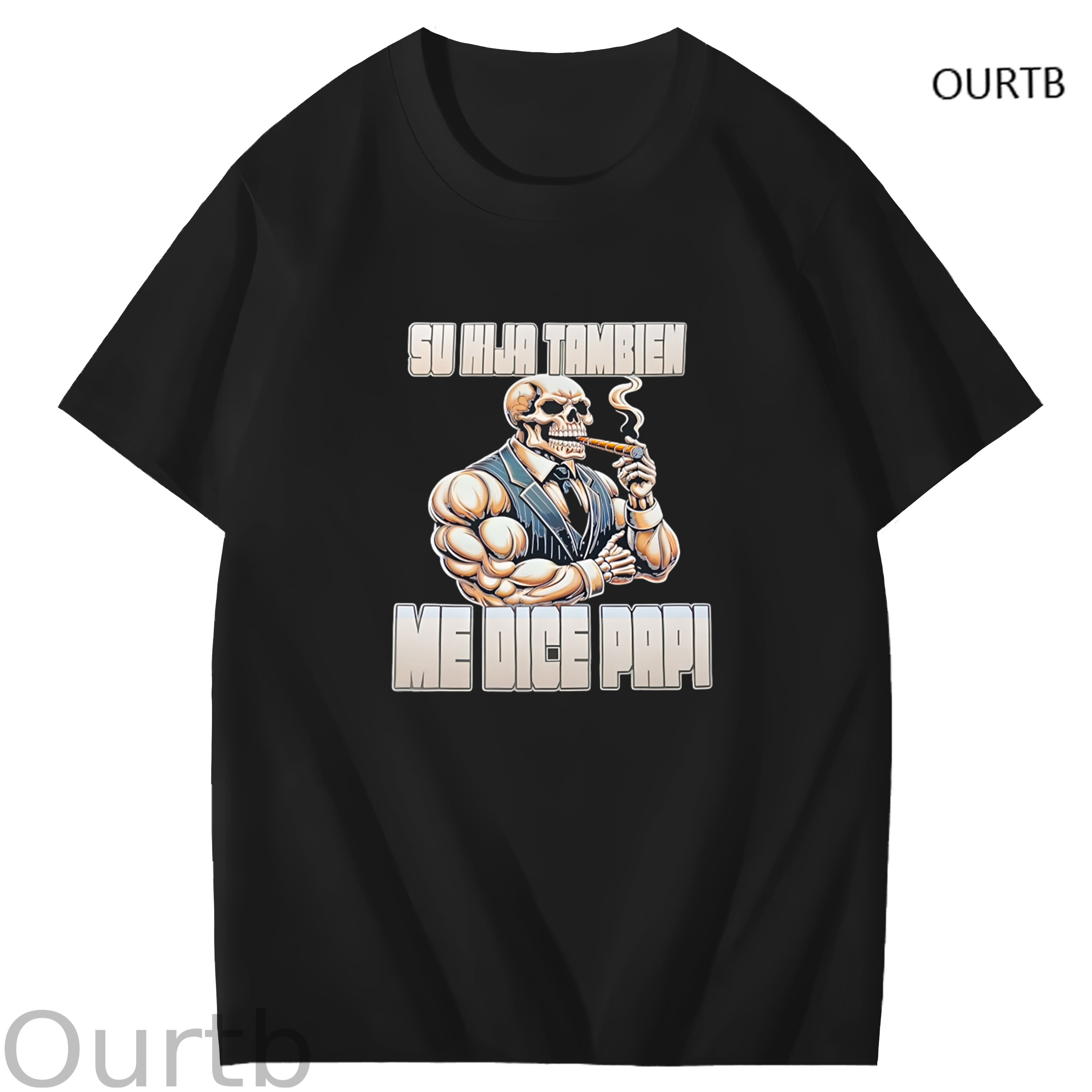 Su Hija Tambien Me Dice Papi Art Pattern Print T-Shirt