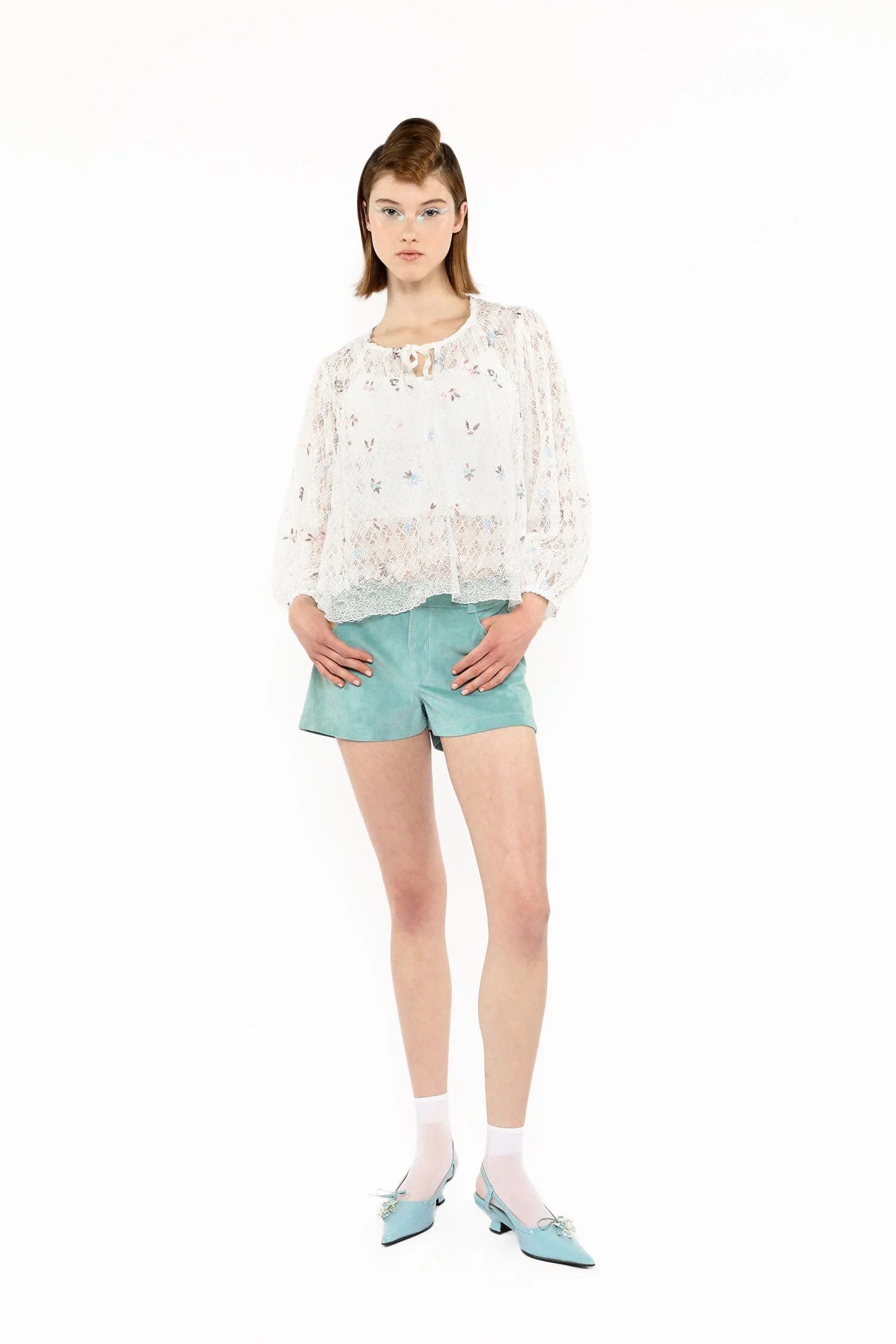 Embroidered Lacey Trellis Blouse