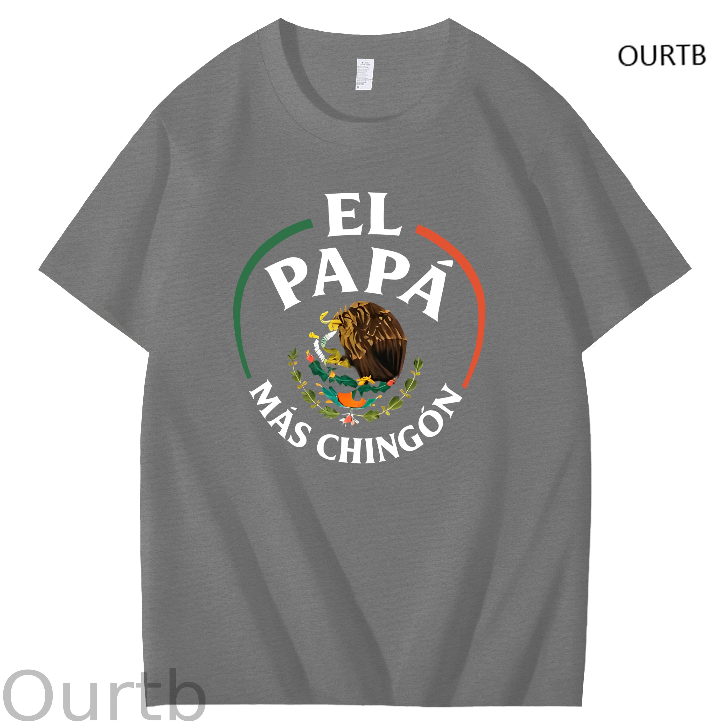 El Papa Mas Chingon Funny Art Pattern Print T-Shirt