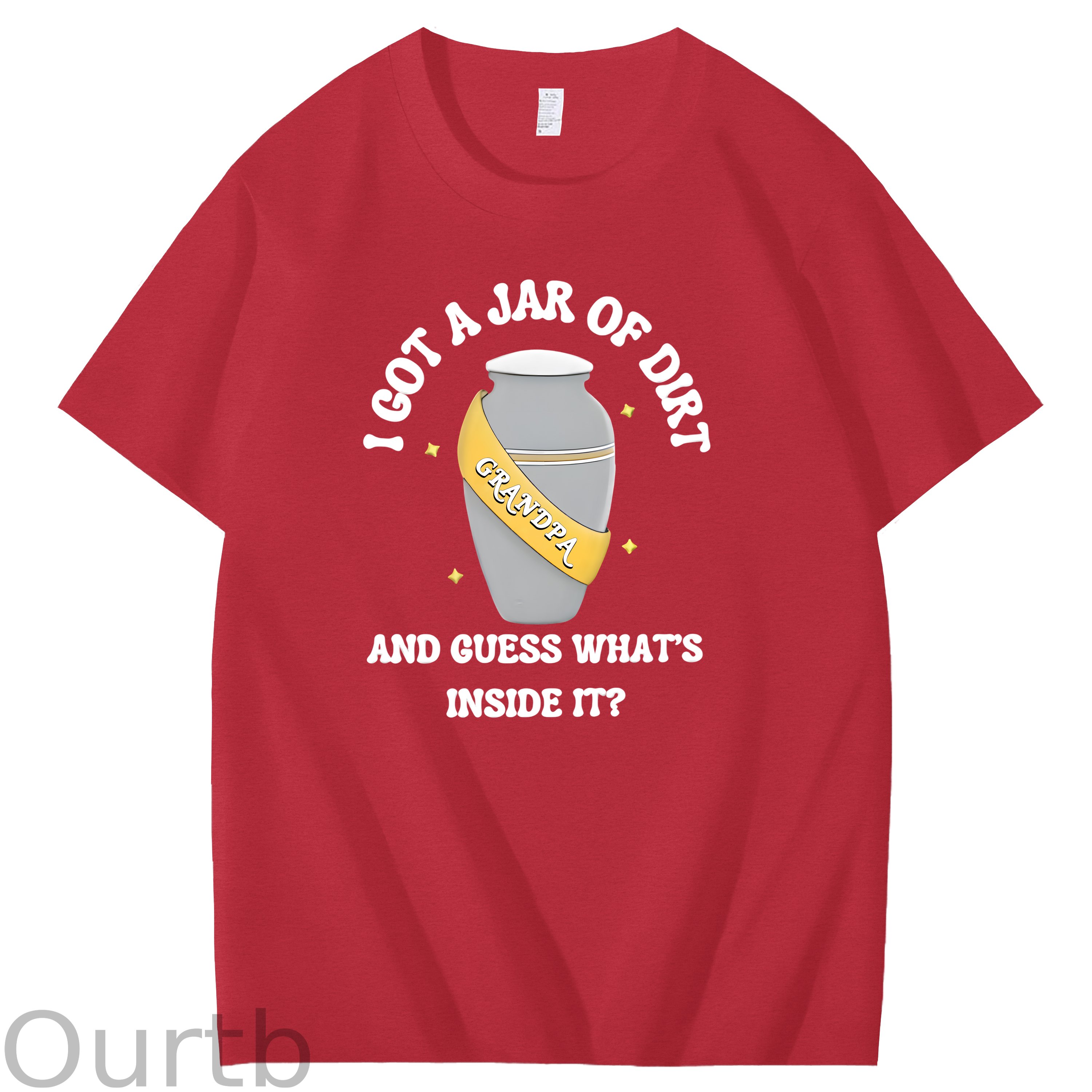 I Got A Jar Of Dirt Grandpa And Guess What's Inside It Funny Art Pattern Print T-Shirt