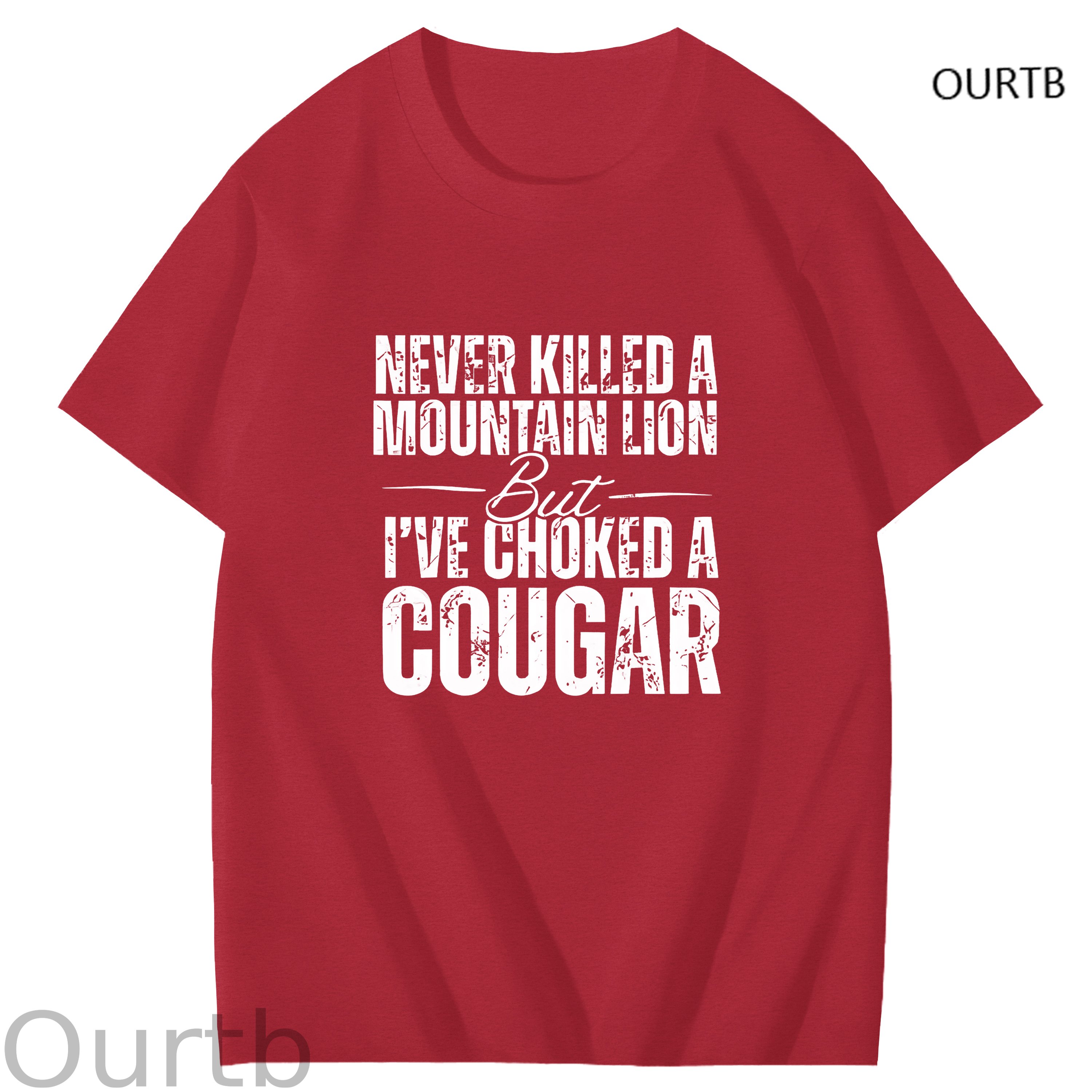 Never Killed A Mountain Lion But I've Choked A Cougar Art Pattern Print T-Shirt