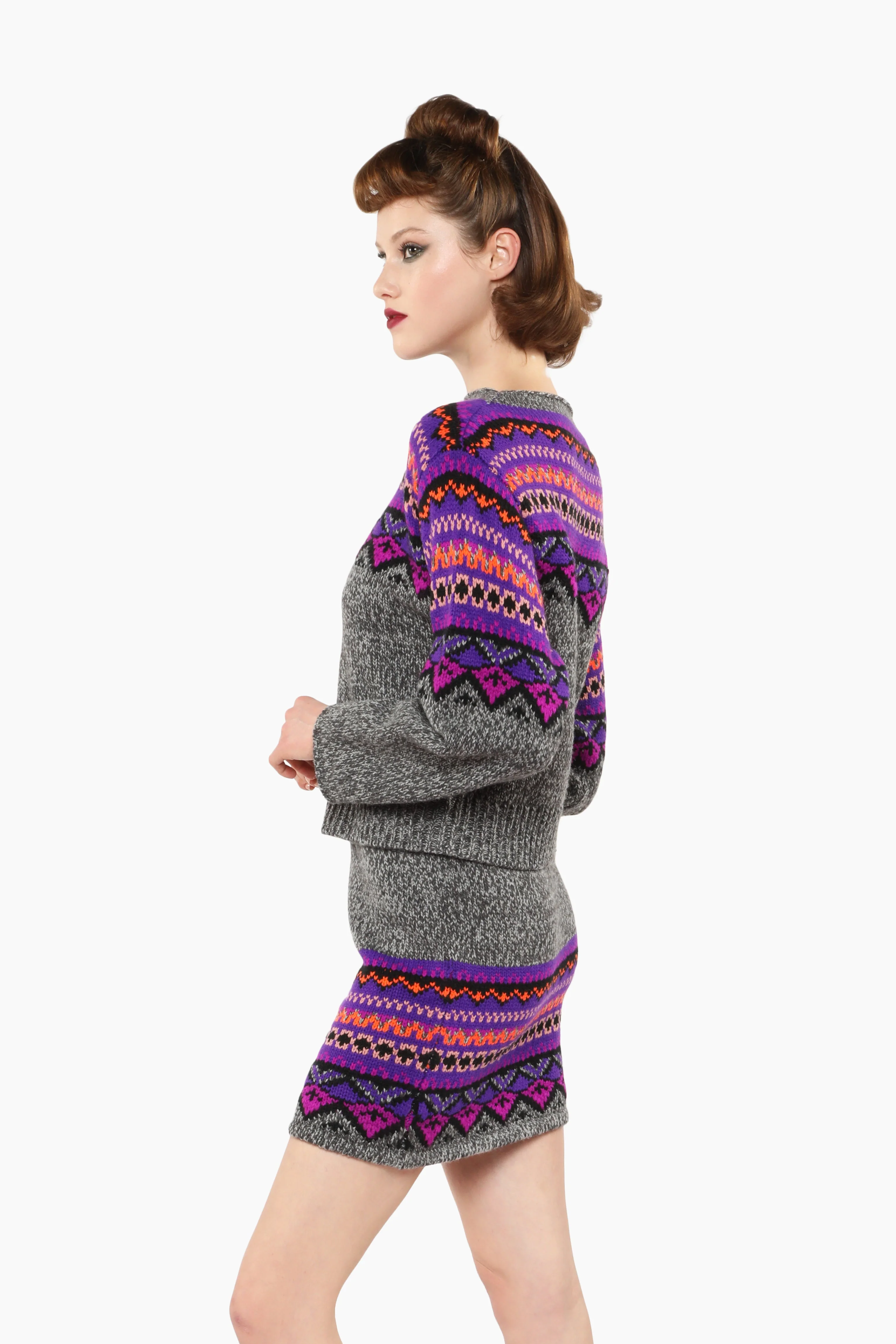 Fair Isle Sweater - Magenta
