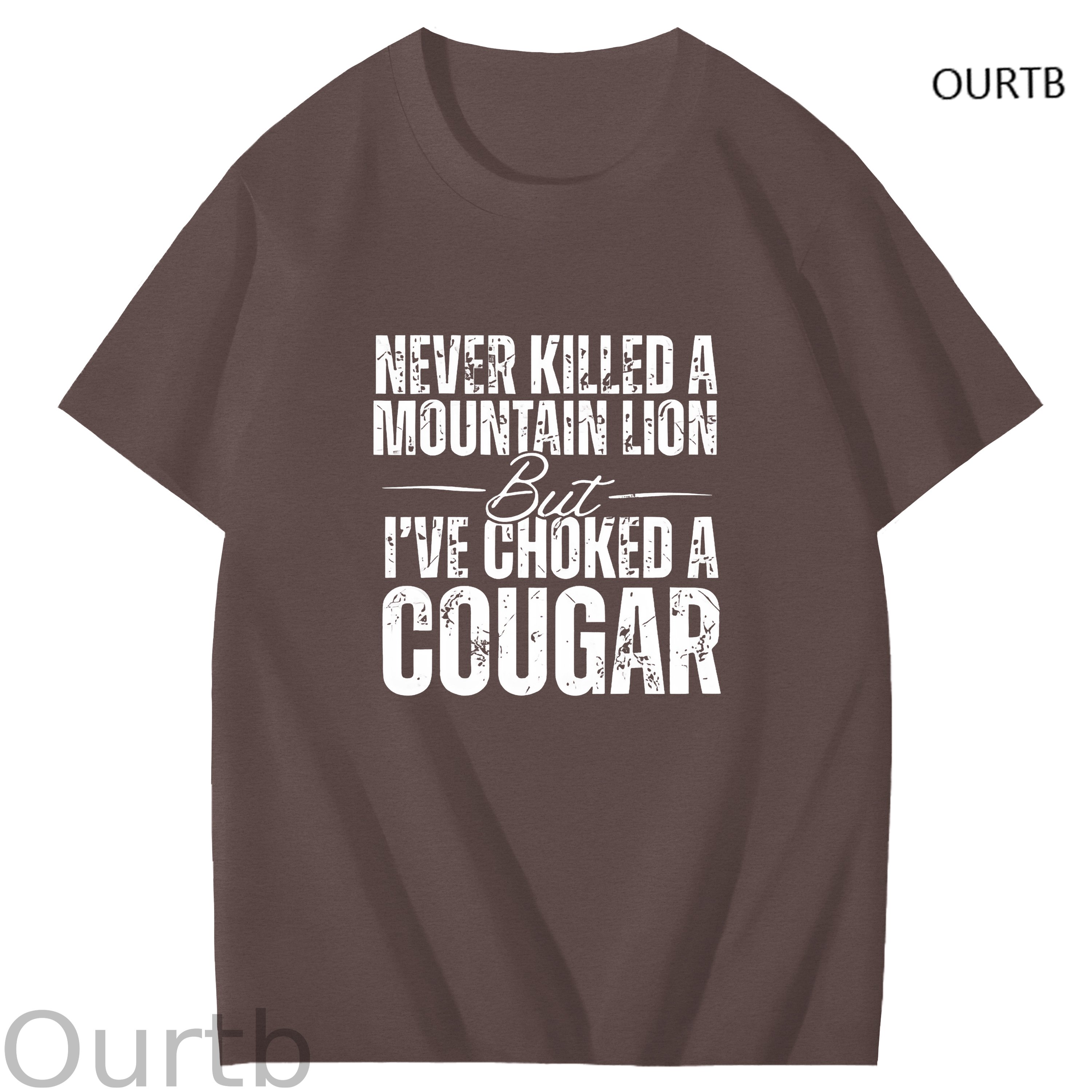 Never Killed A Mountain Lion But I've Choked A Cougar Art Pattern Print T-Shirt