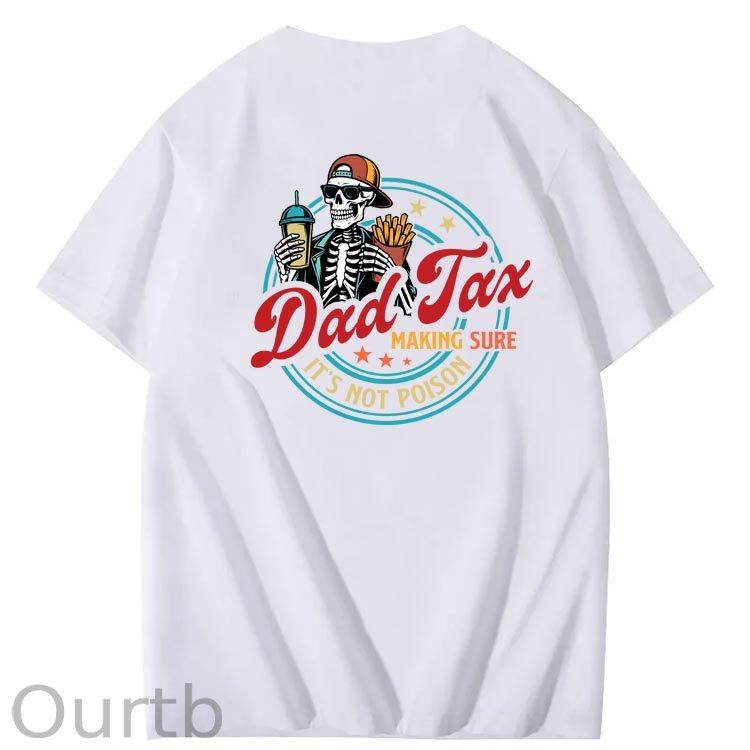 Dad Tax Pattern Print Cotton T-Shirt