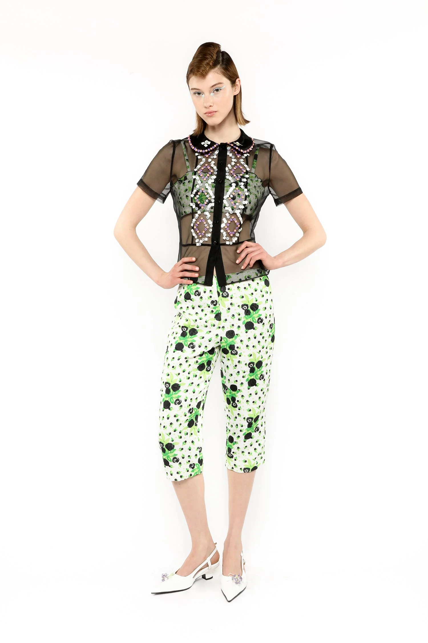 Twinkle Beaded Organza Blouse