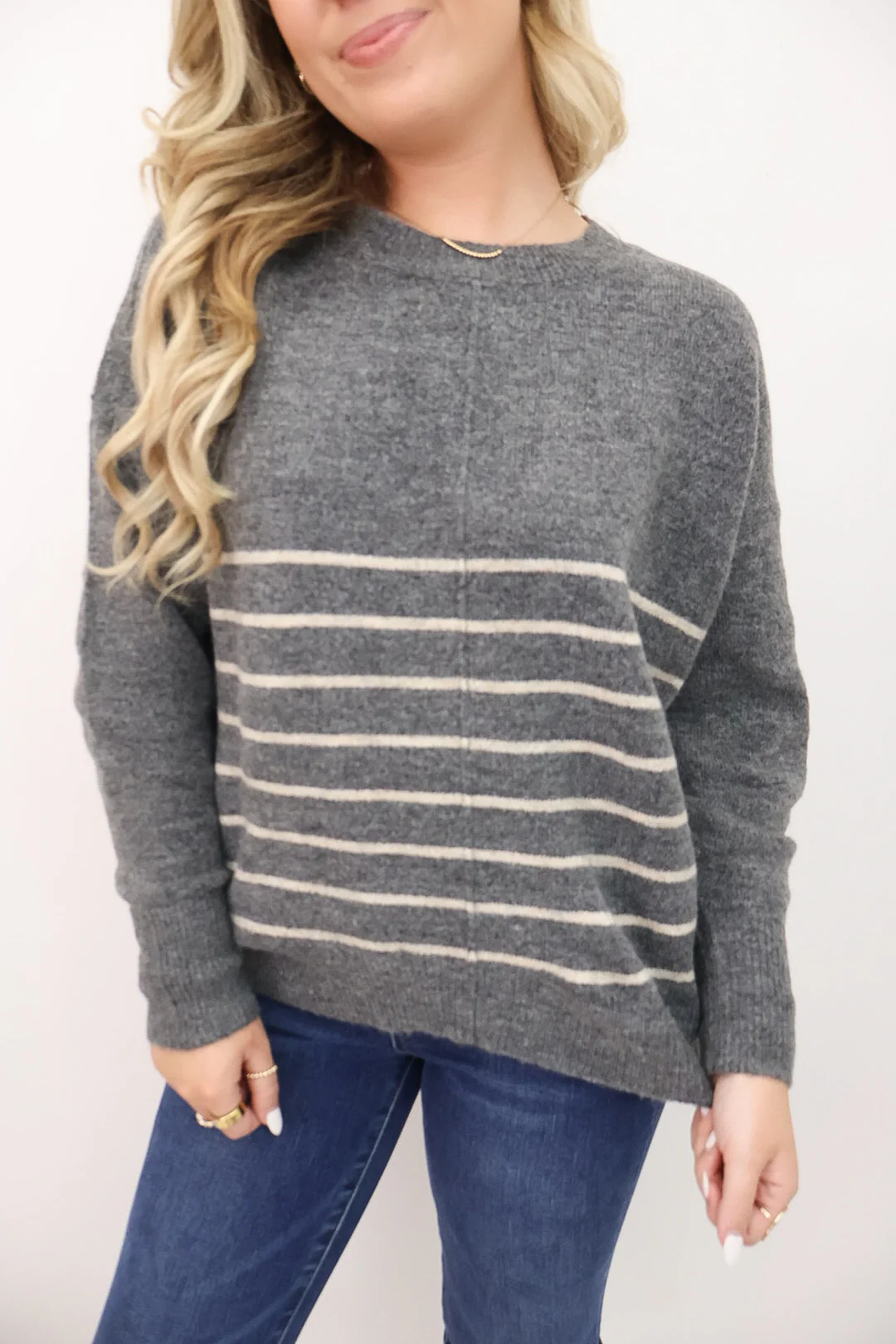 Charcoal Striped Sweater
