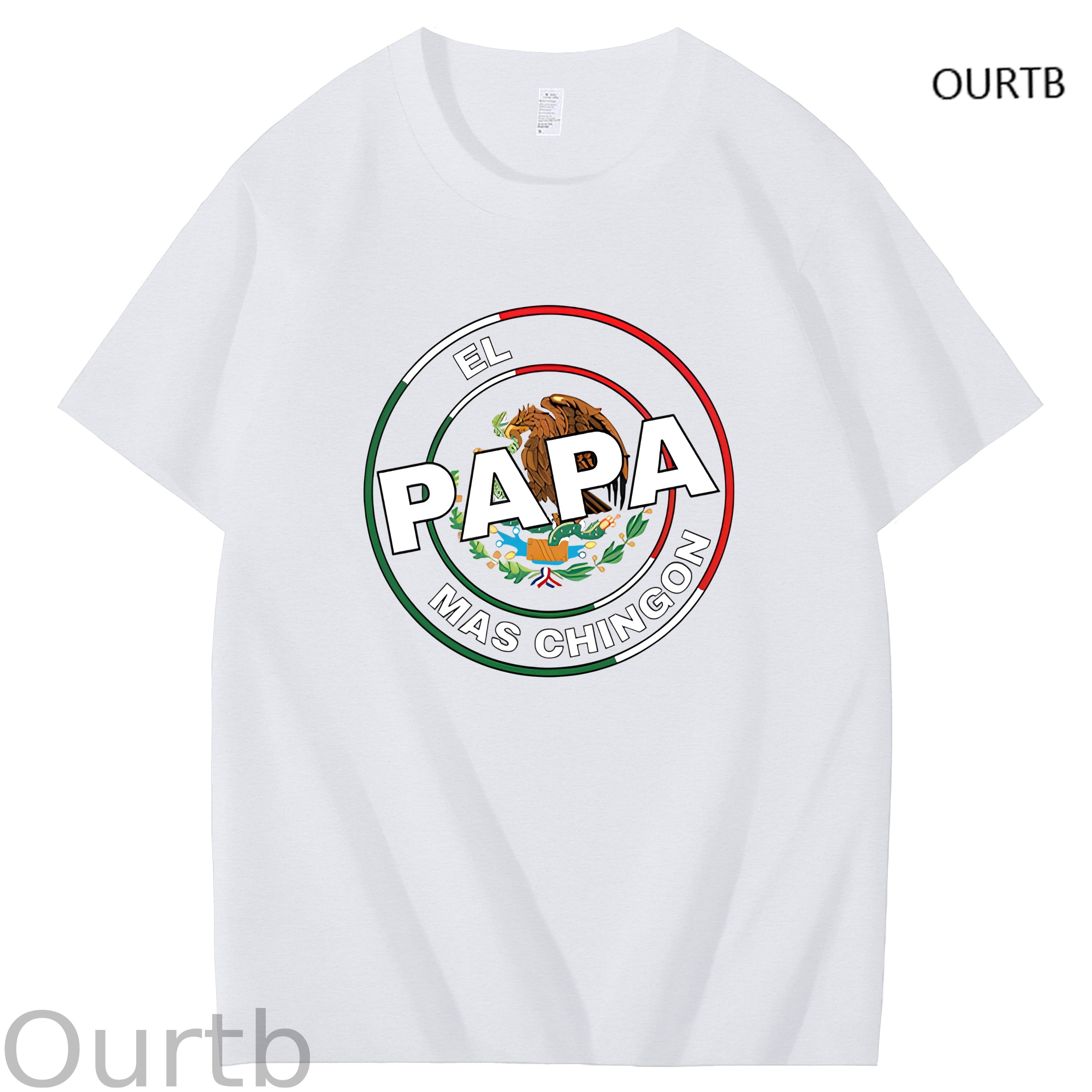 El Papa Mas Chingon Funny Art Pattern Print T-Shirt