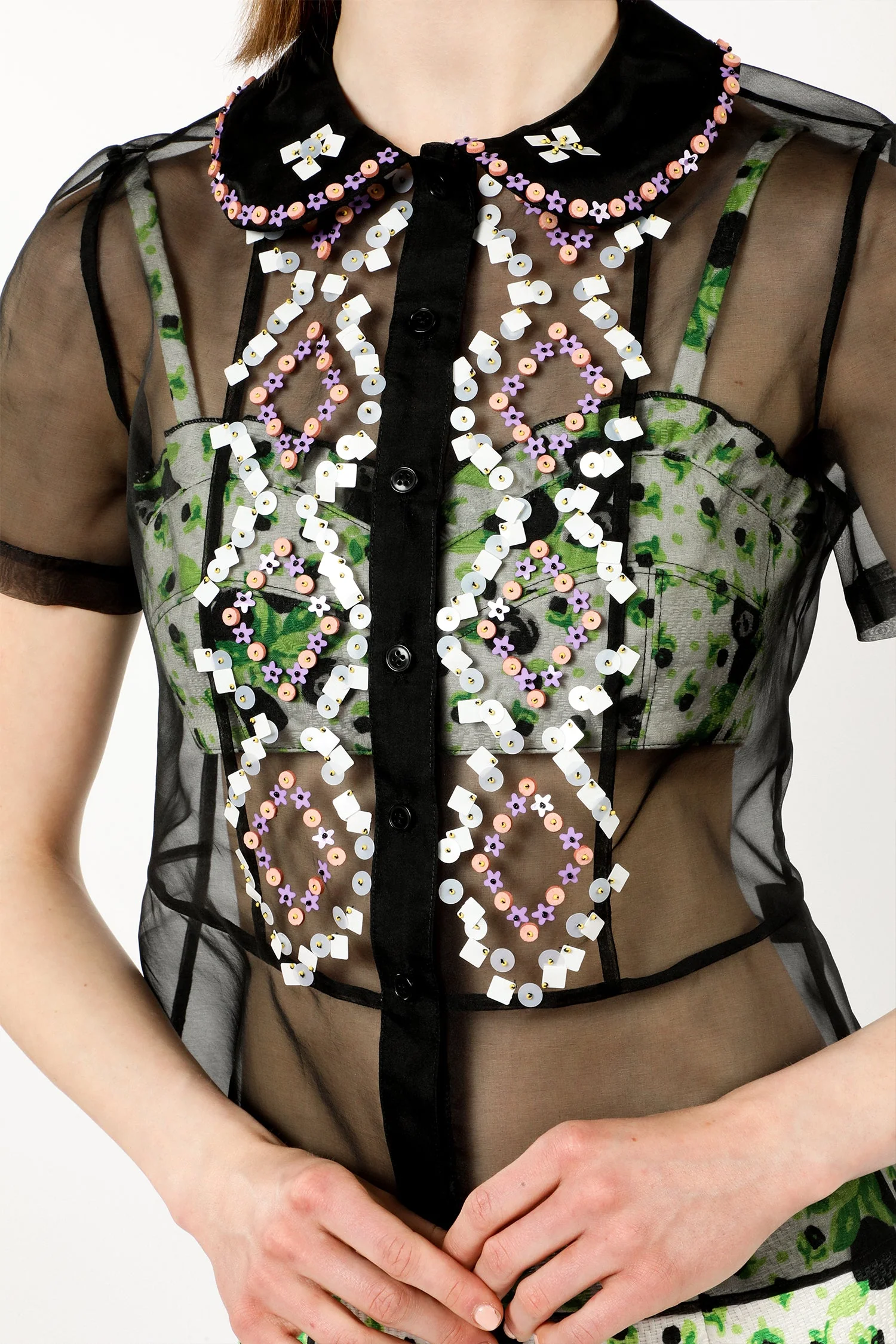 Twinkle Beaded Organza Blouse