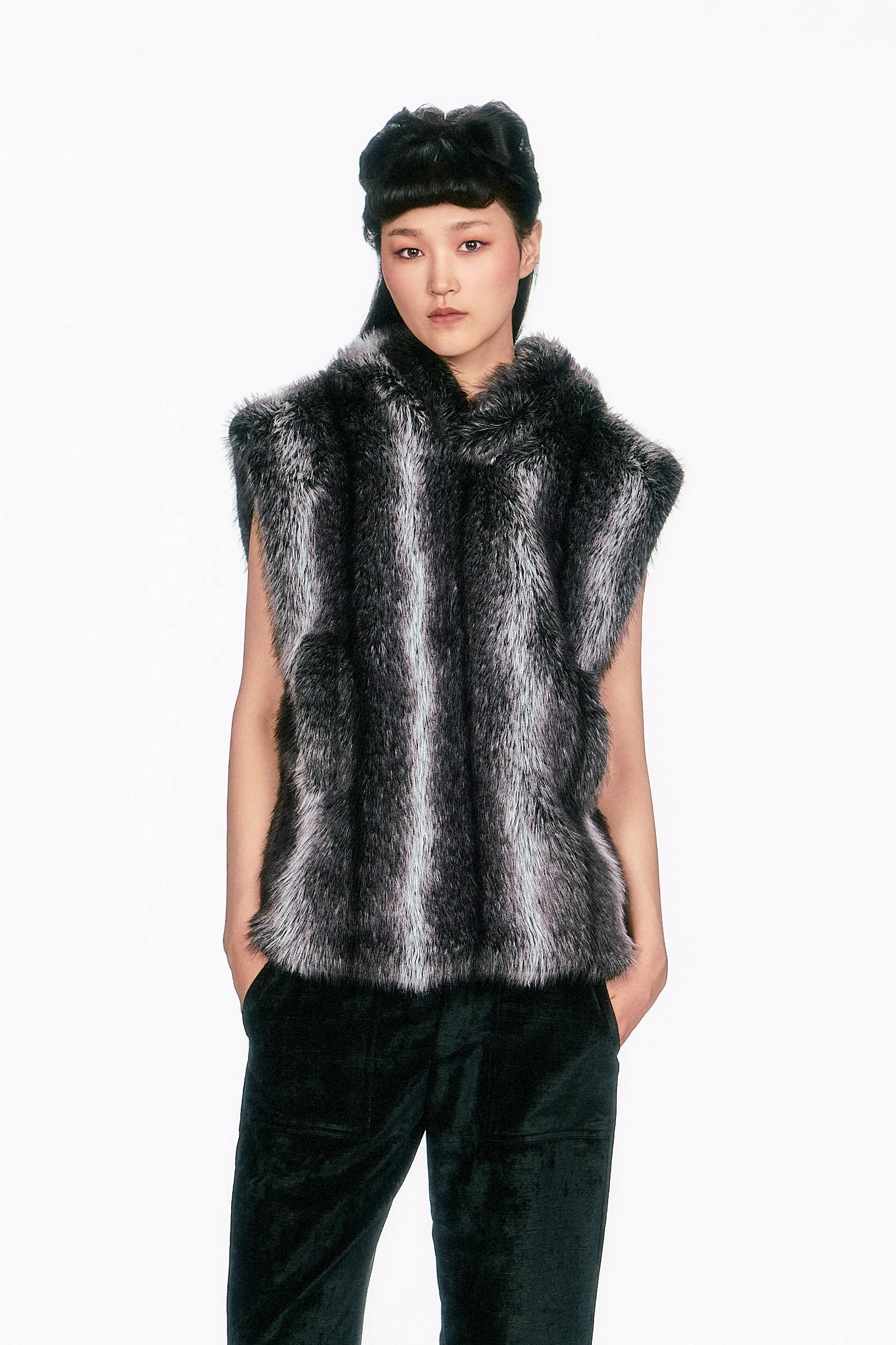 Faux Silver Fox Hoodie