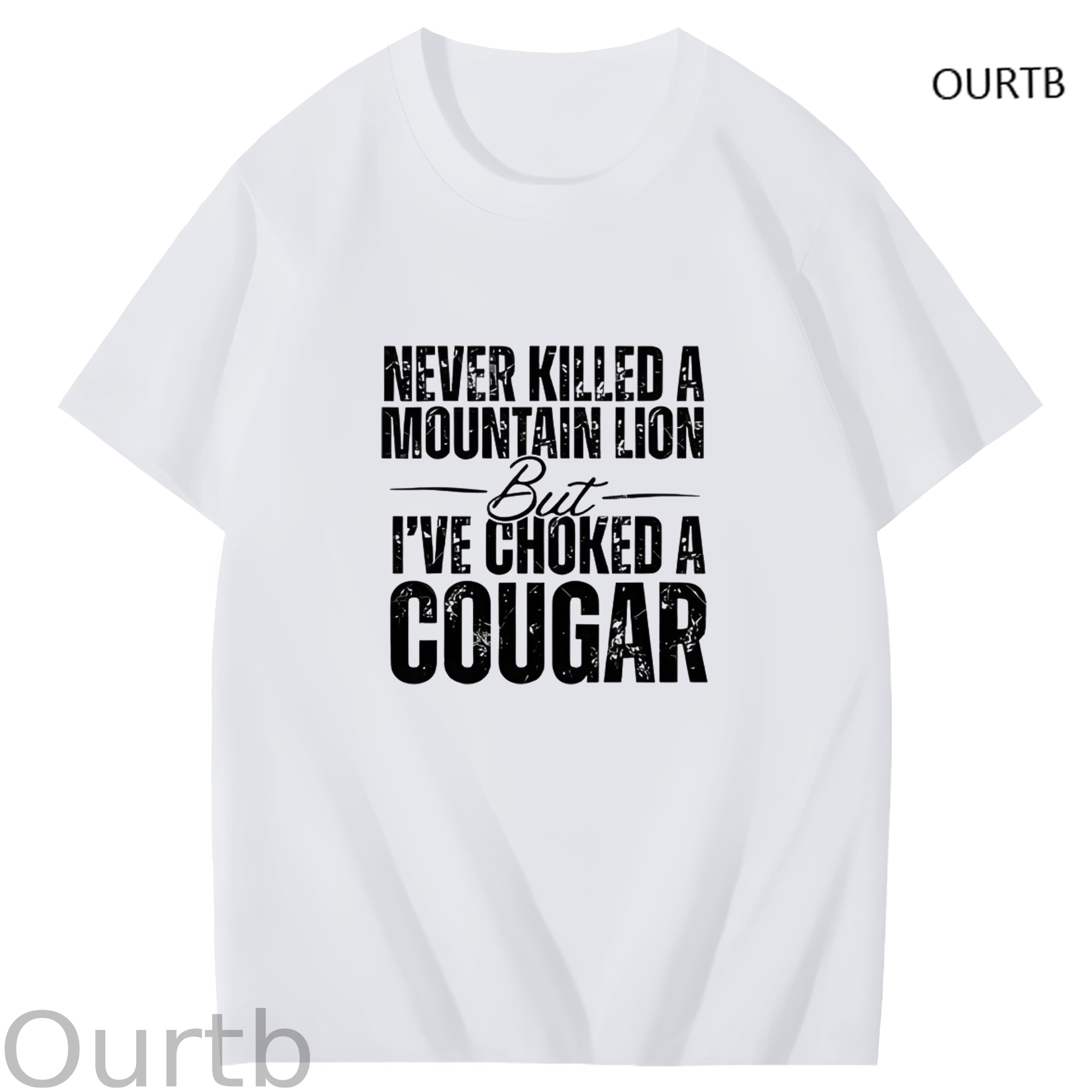 Never Killed A Mountain Lion But I've Choked A Cougar Art Pattern Print T-Shirt