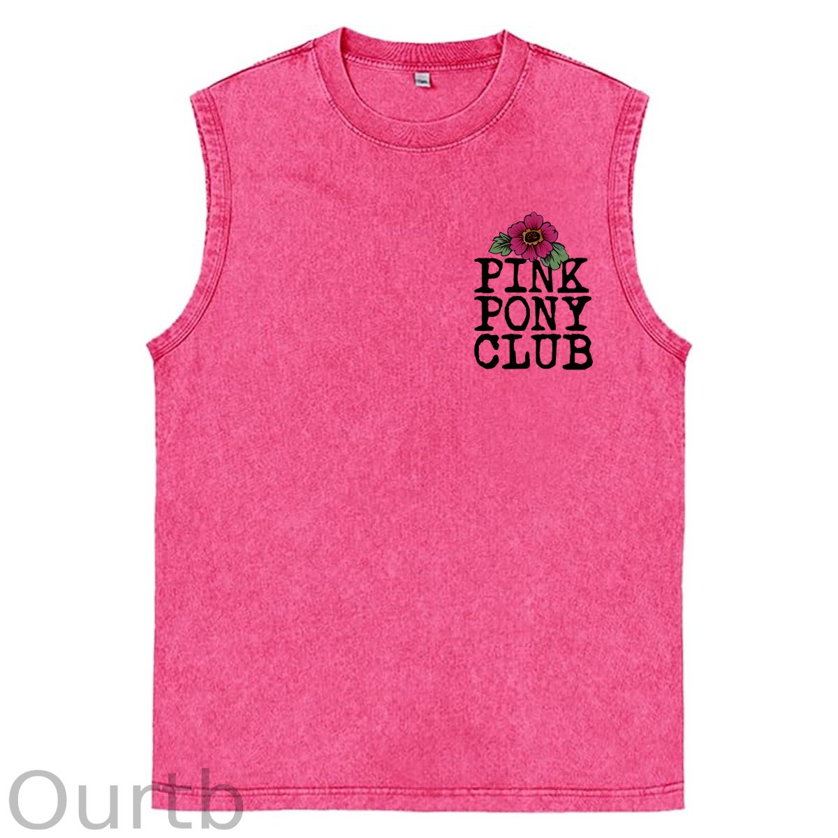 I'm Gonna Keep On Dacing Print Washed Cotton Sleeveless Tank Tops