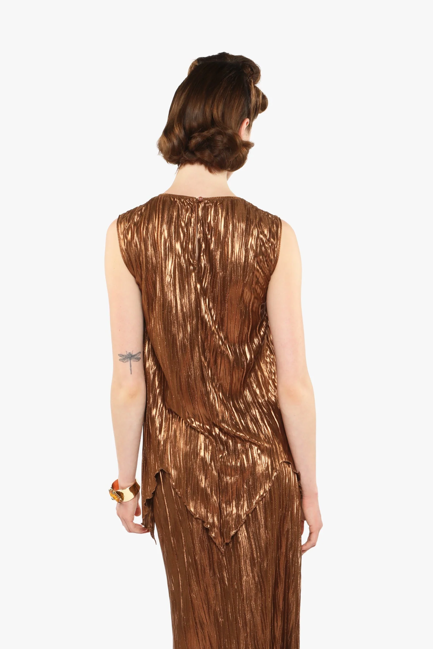 Pleats Sleeveless Top