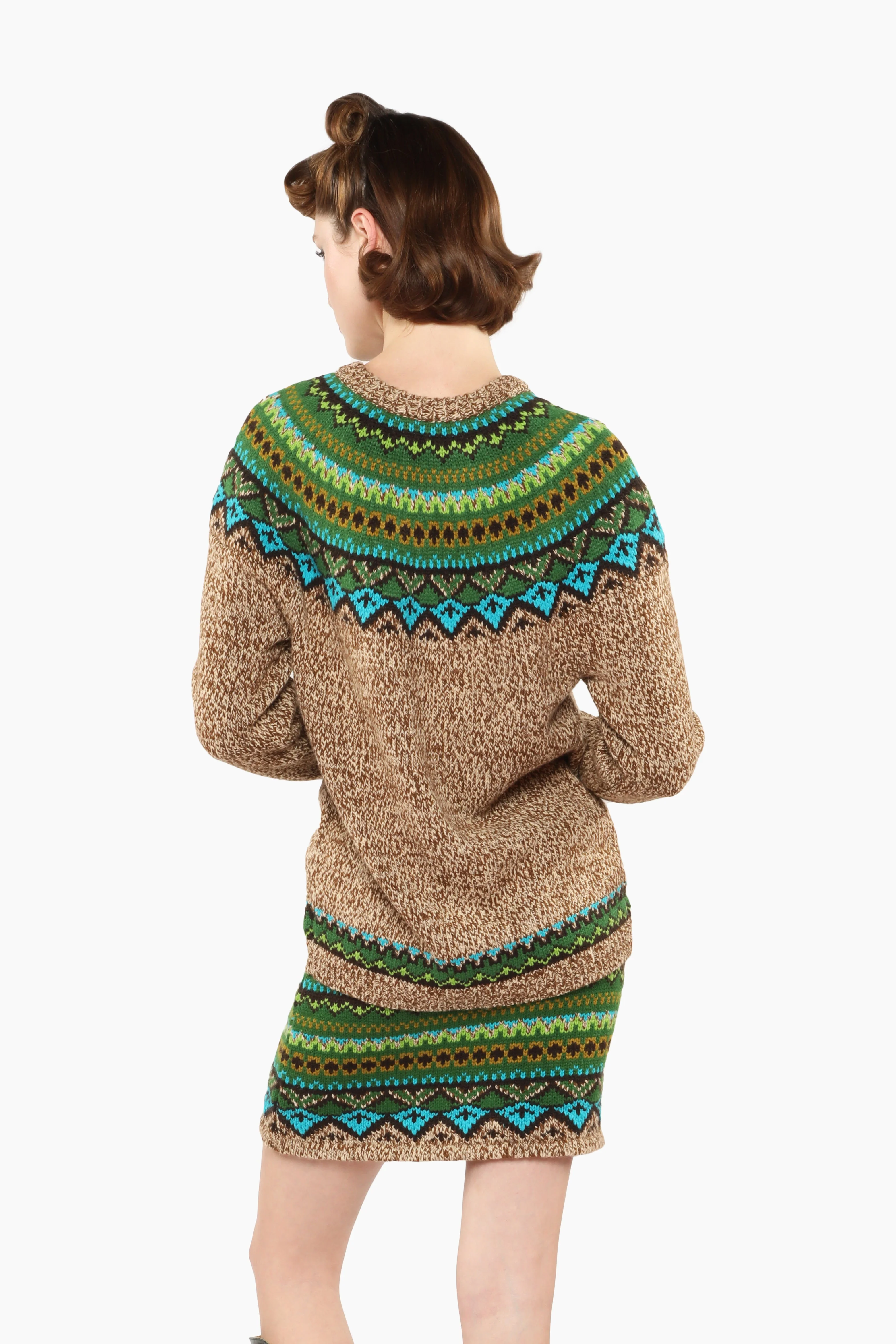 Fair Isle Cardigan - Teal