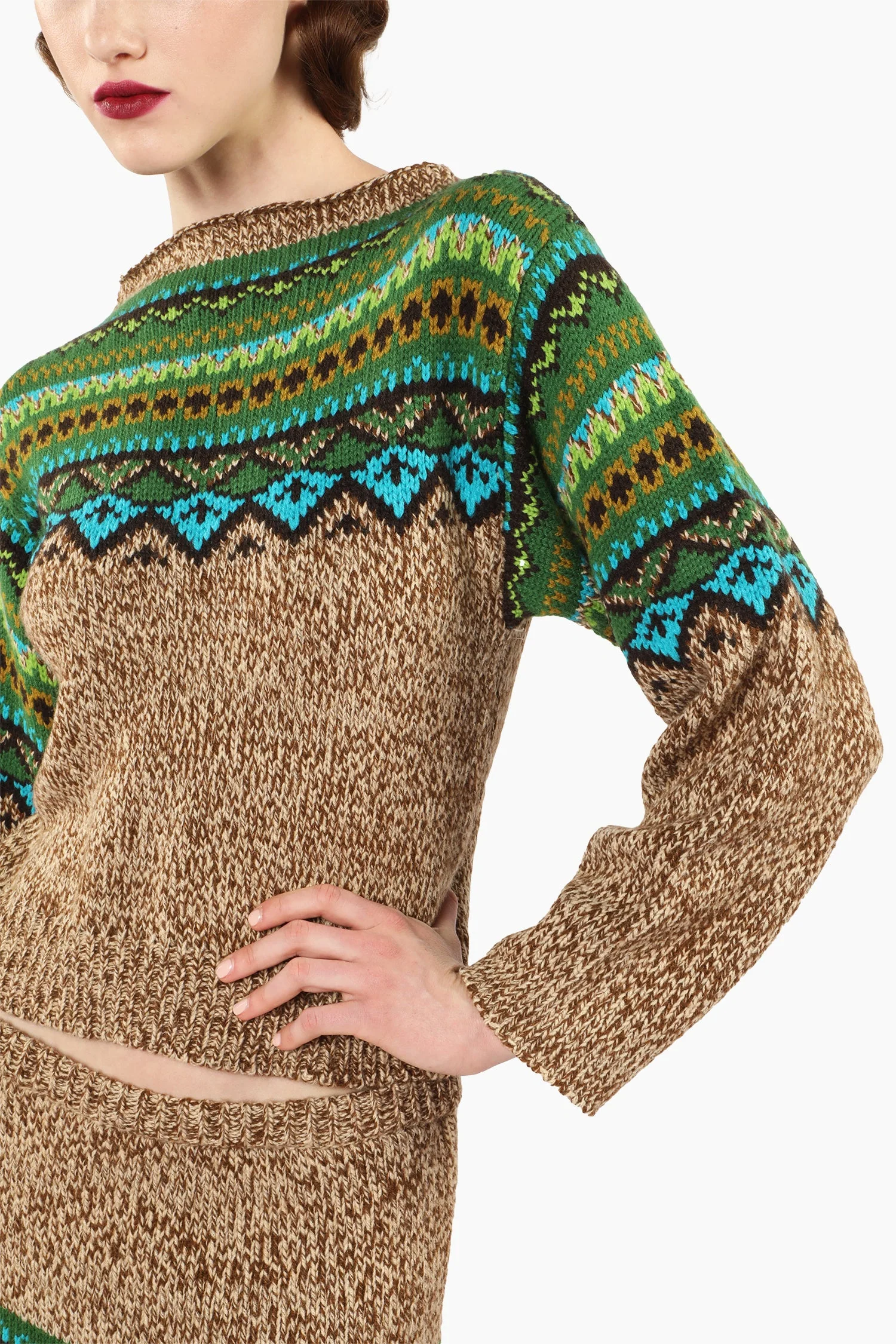 Fair Isle Sweater - Teal