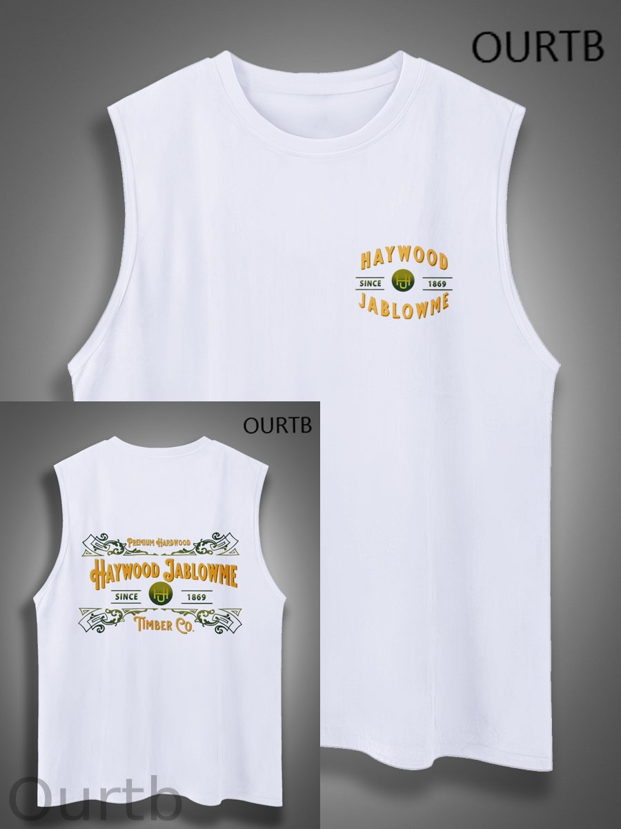 Haywood Since 1869 Jablowme Timber Co Art Print Cotton Sleeveless Tank Tops