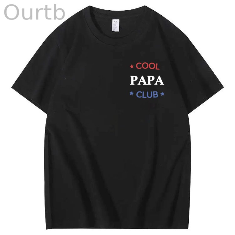Cool Papa Club The Man The Myth The Bad Influence Art Pattern Print T-Shirt