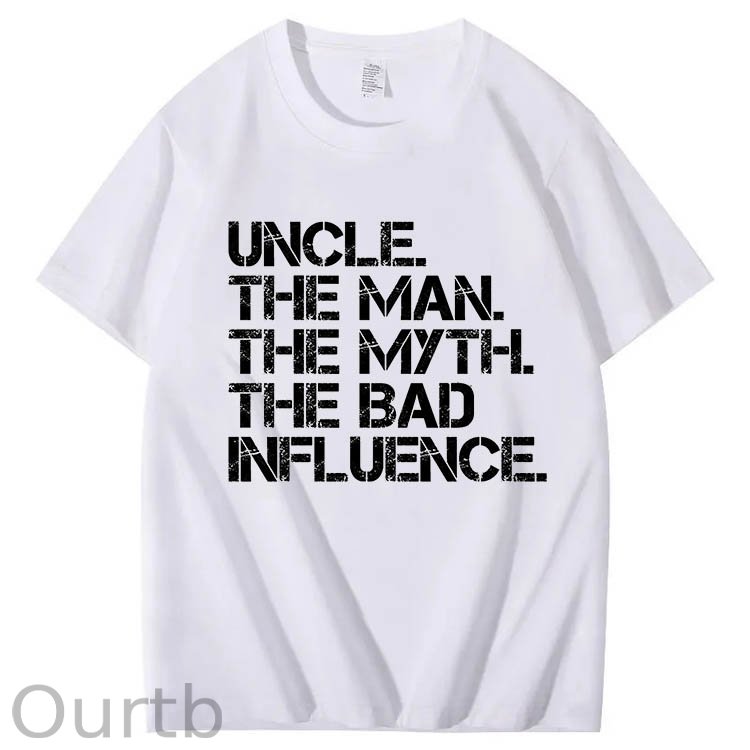 Papa The Man The Myth The Bad Influence Art Pattern Print T-Shirt