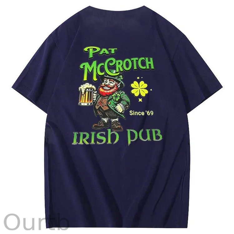 St.Patrick's Day Print Pattern Crew Neck T-Shirt