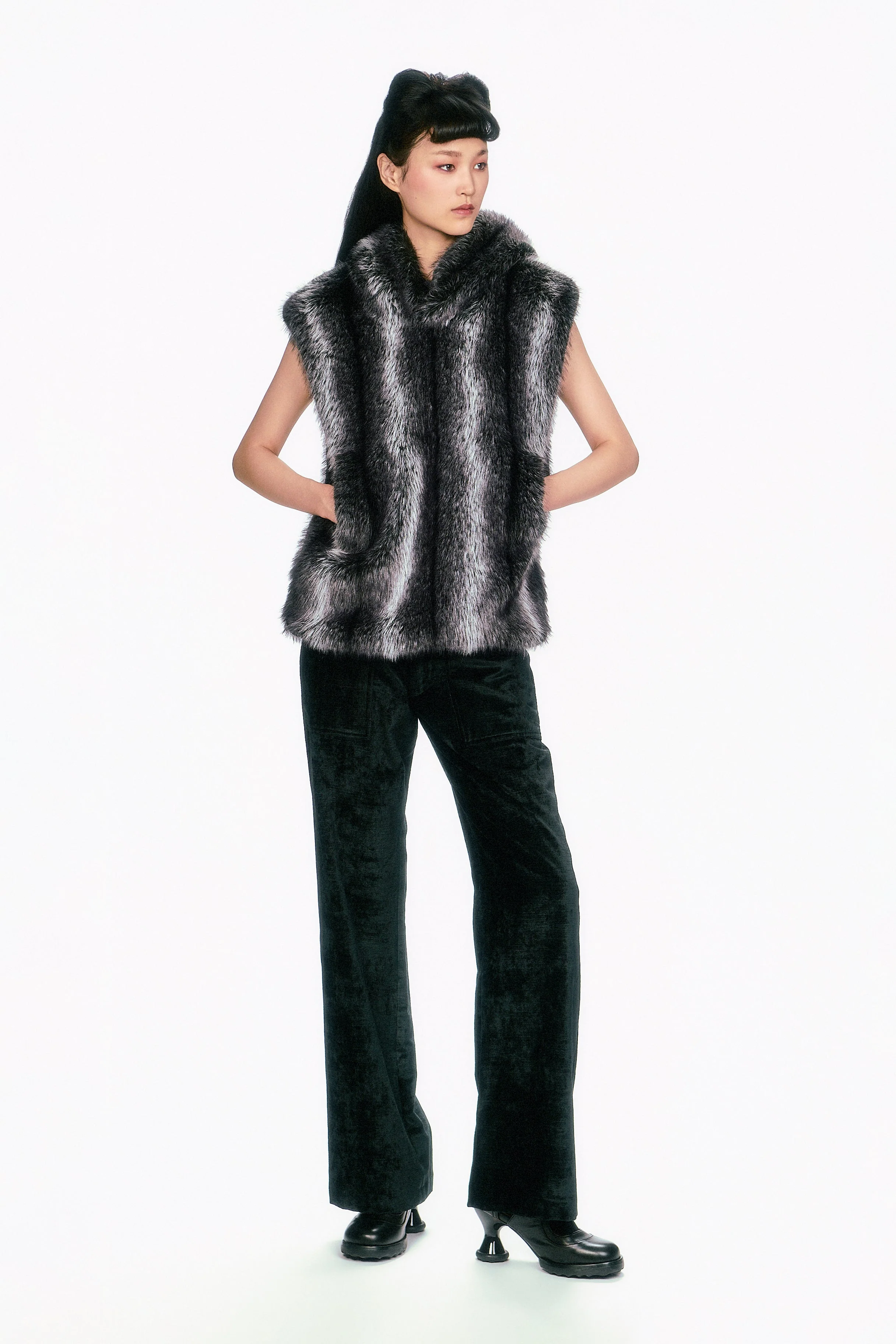 Faux Silver Fox Hoodie