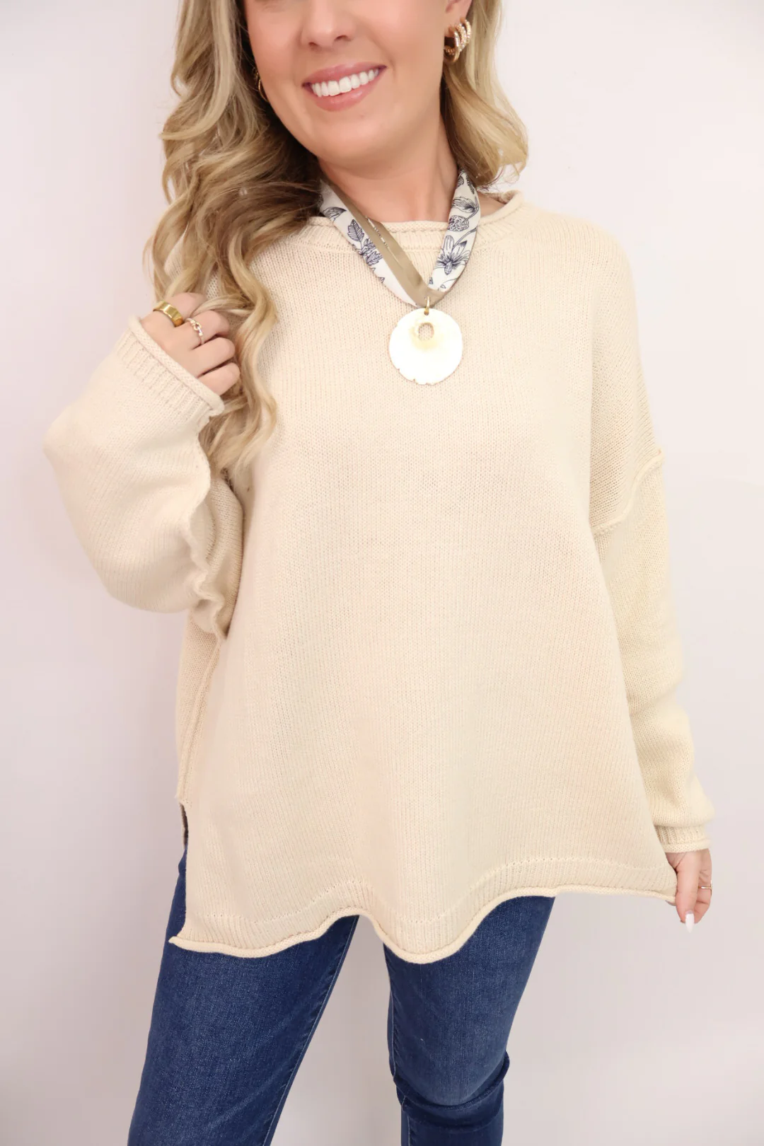 Oversized Ecru Sweater