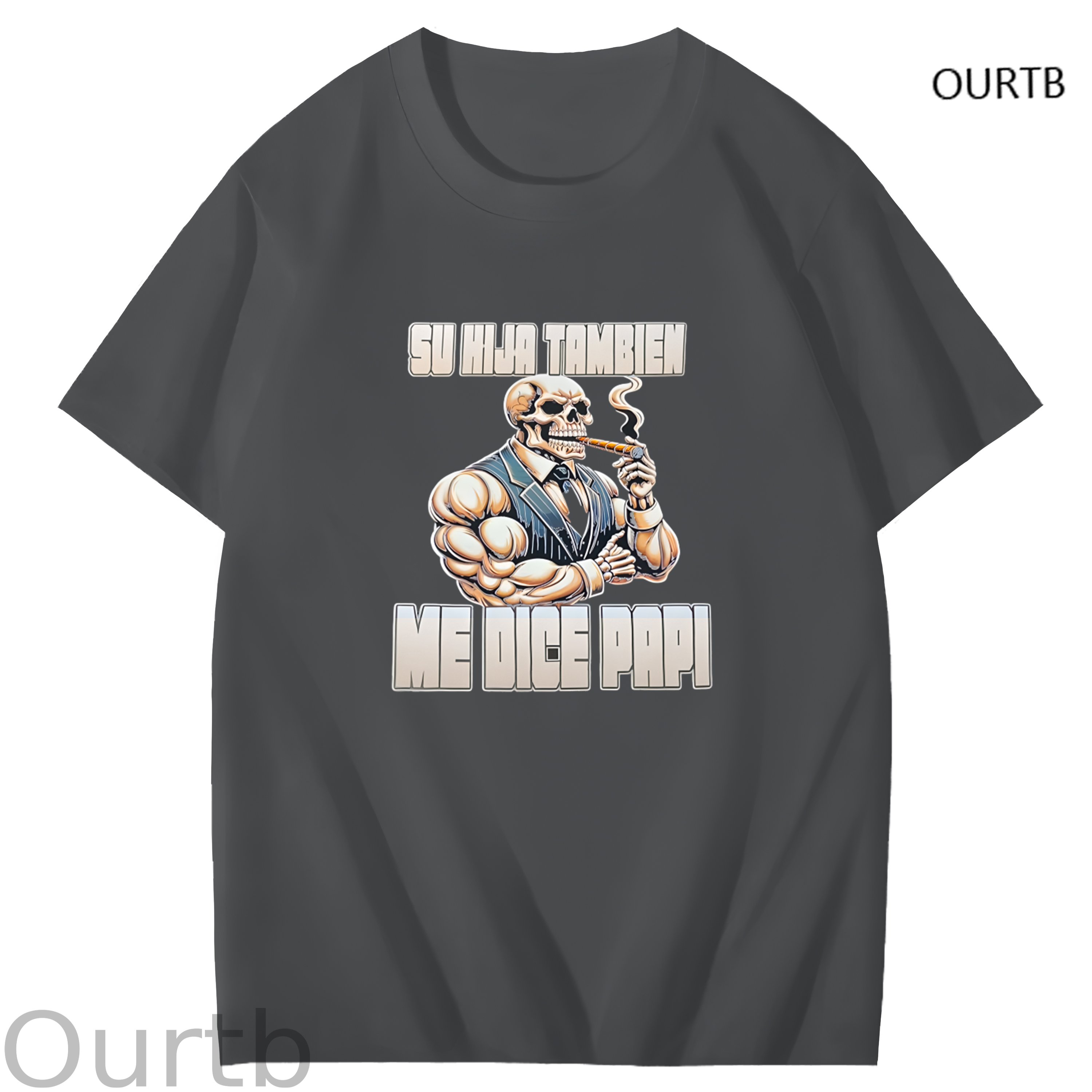 Su Hija Tambien Me Dice Papi Art Pattern Print T-Shirt