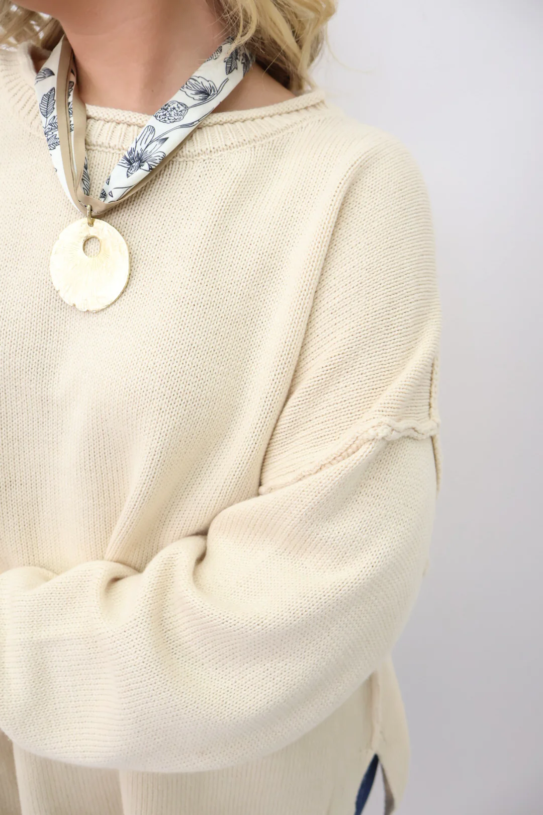 Oversized Ecru Sweater