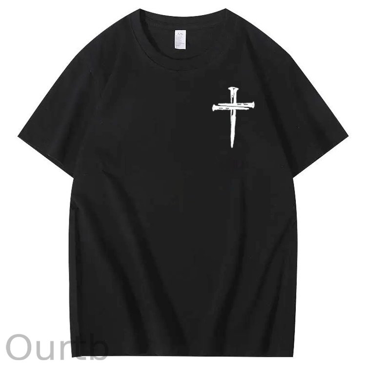 Bring Up My Past Jesus Pattern Print Crew Neck T-Shirt