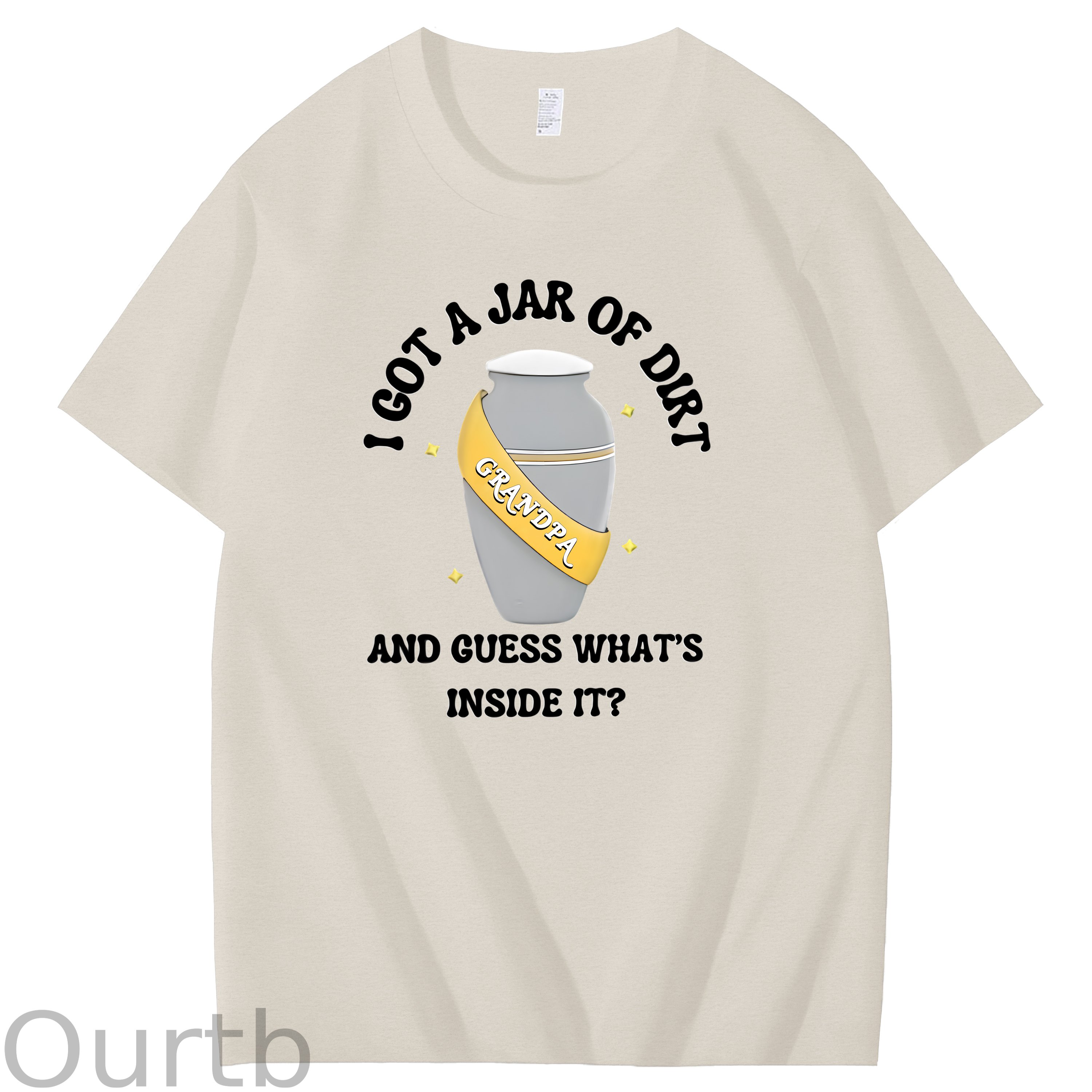 I Got A Jar Of Dirt Grandpa And Guess What's Inside It Funny Art Pattern Print T-Shirt