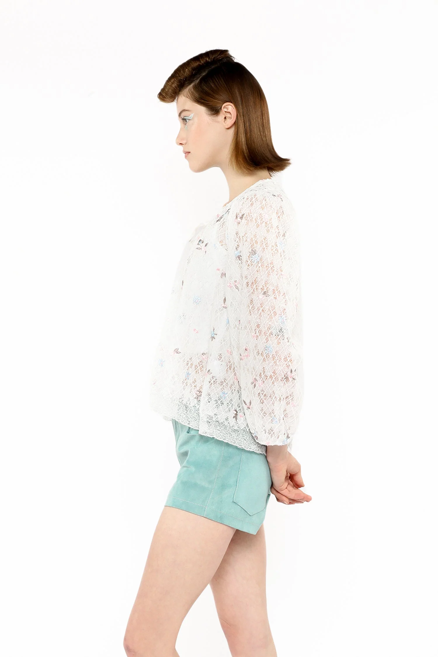 Embroidered Lacey Trellis Blouse