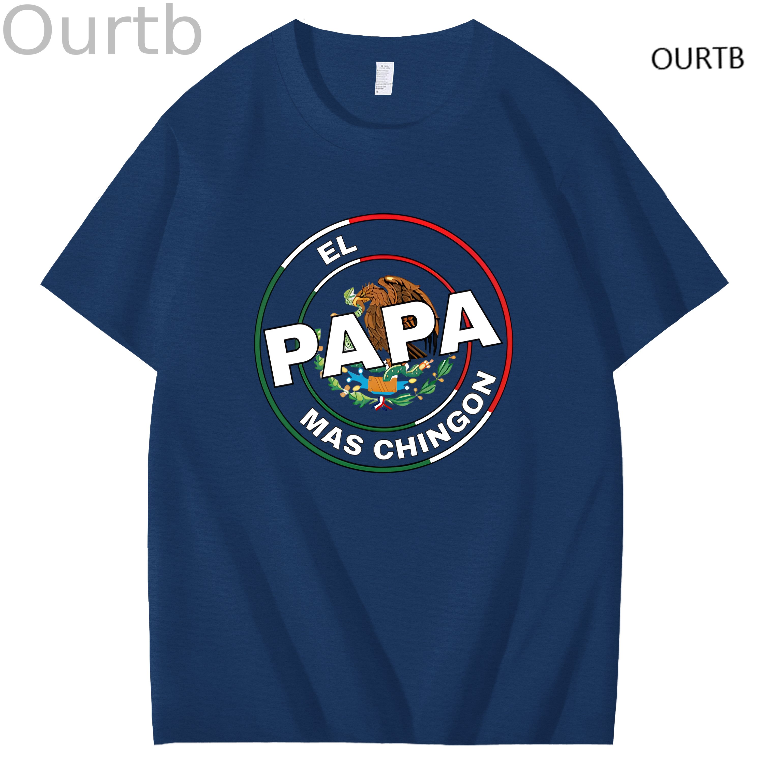 El Papa Mas Chingon Funny Art Pattern Print T-Shirt
