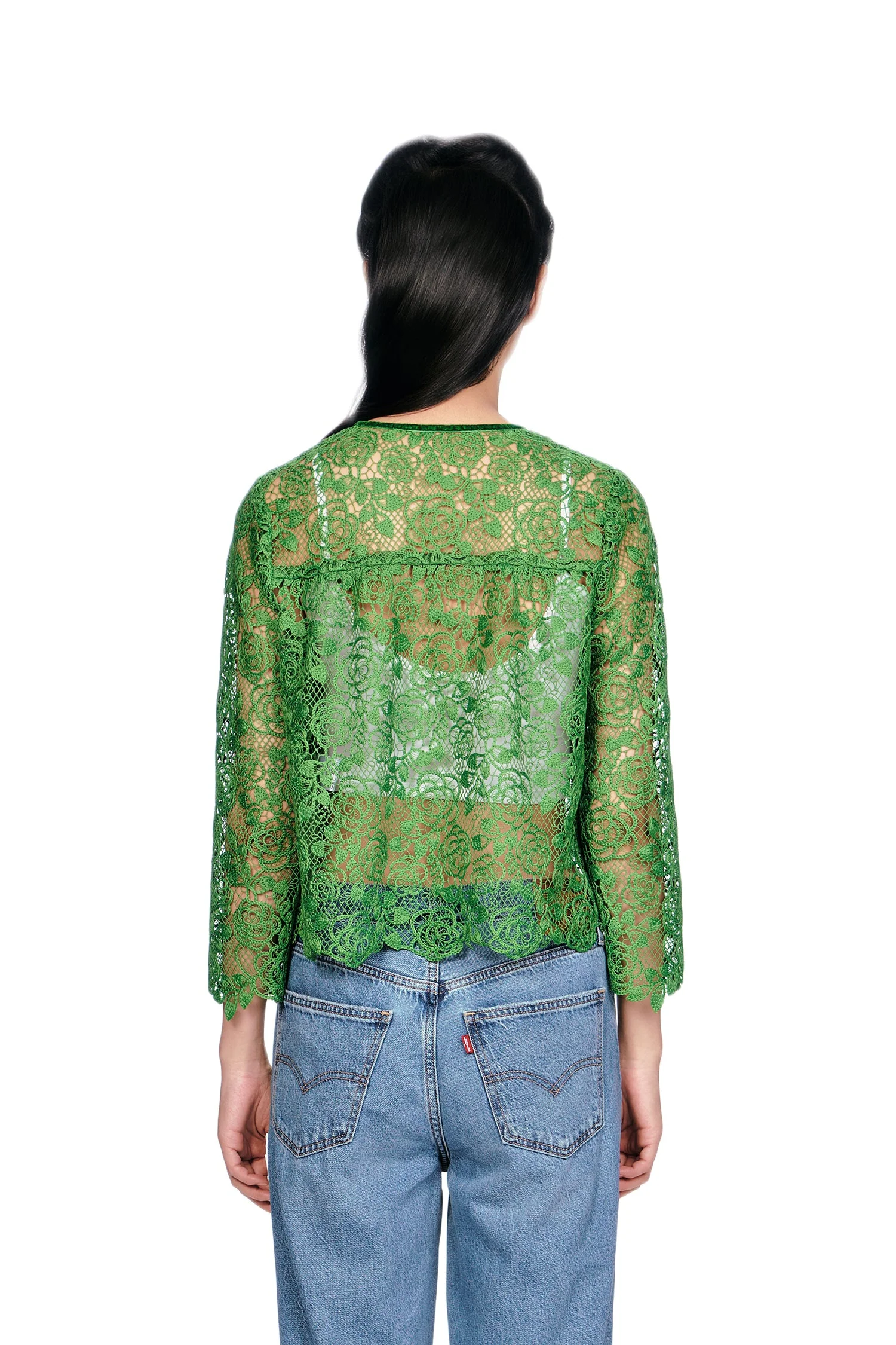 Rose Crochet Lace Bed Jacket