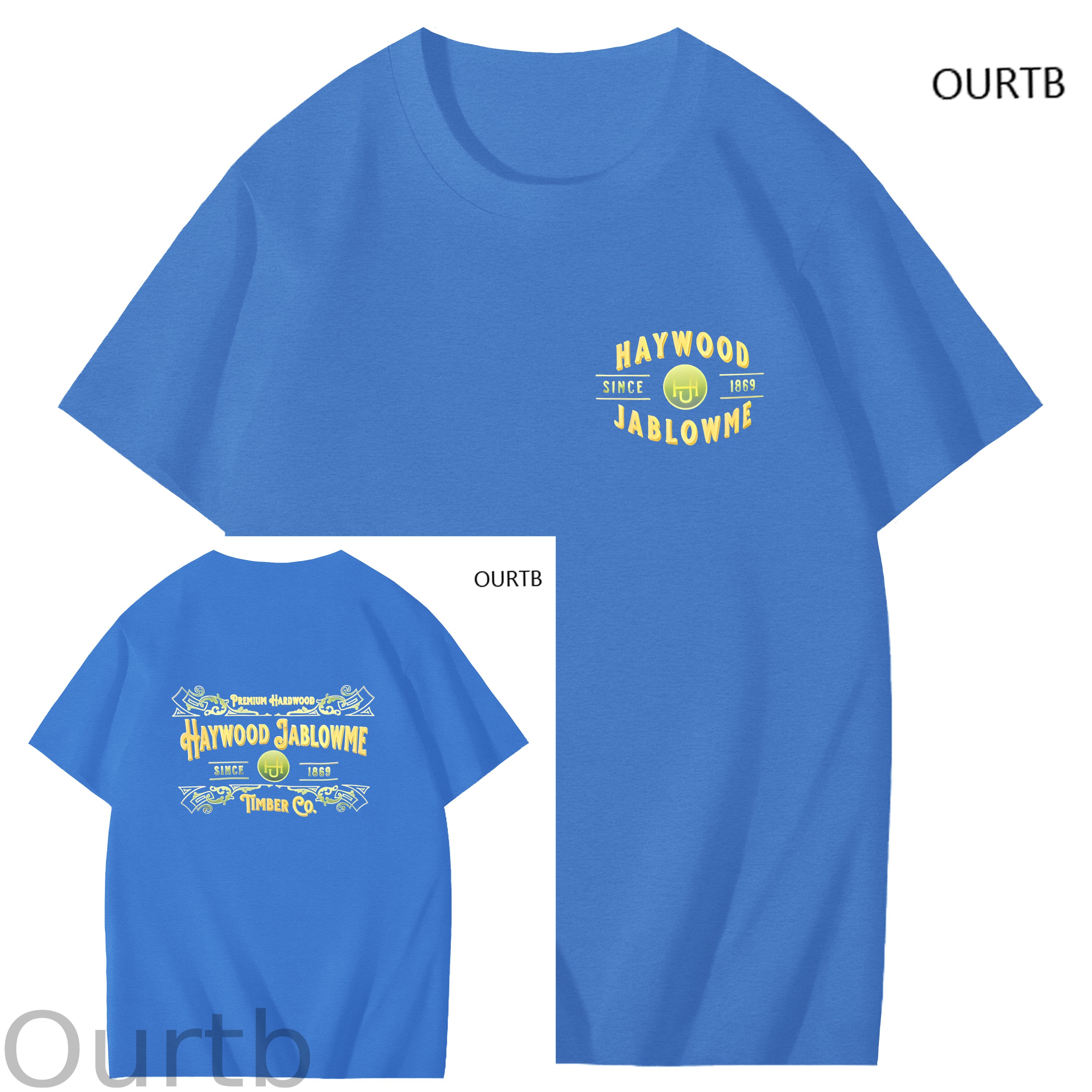 Haywood Since 1869 Jablowme Timber Co Art Pattern Print T-Shirt