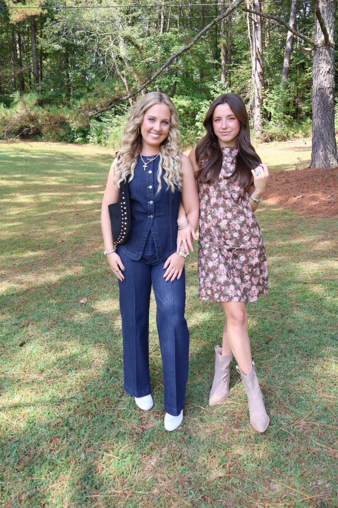 Dark Denim Vest and Pants Set