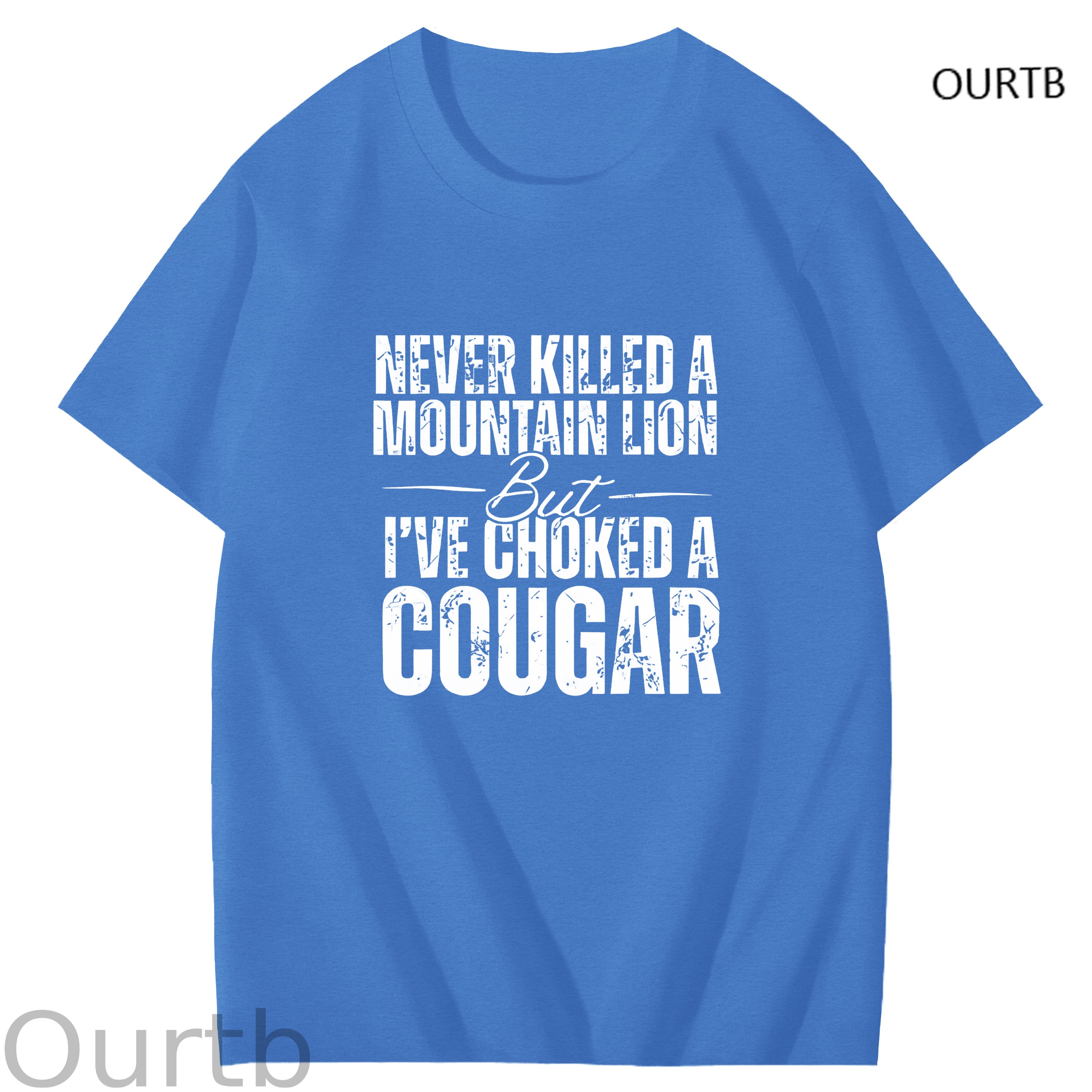 Never Killed A Mountain Lion But I've Choked A Cougar Art Pattern Print T-Shirt