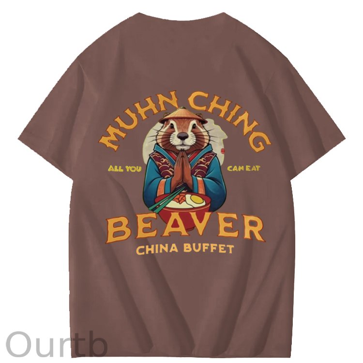 MUHN CHING BEAVER CHINA BUFFET T SHIRT