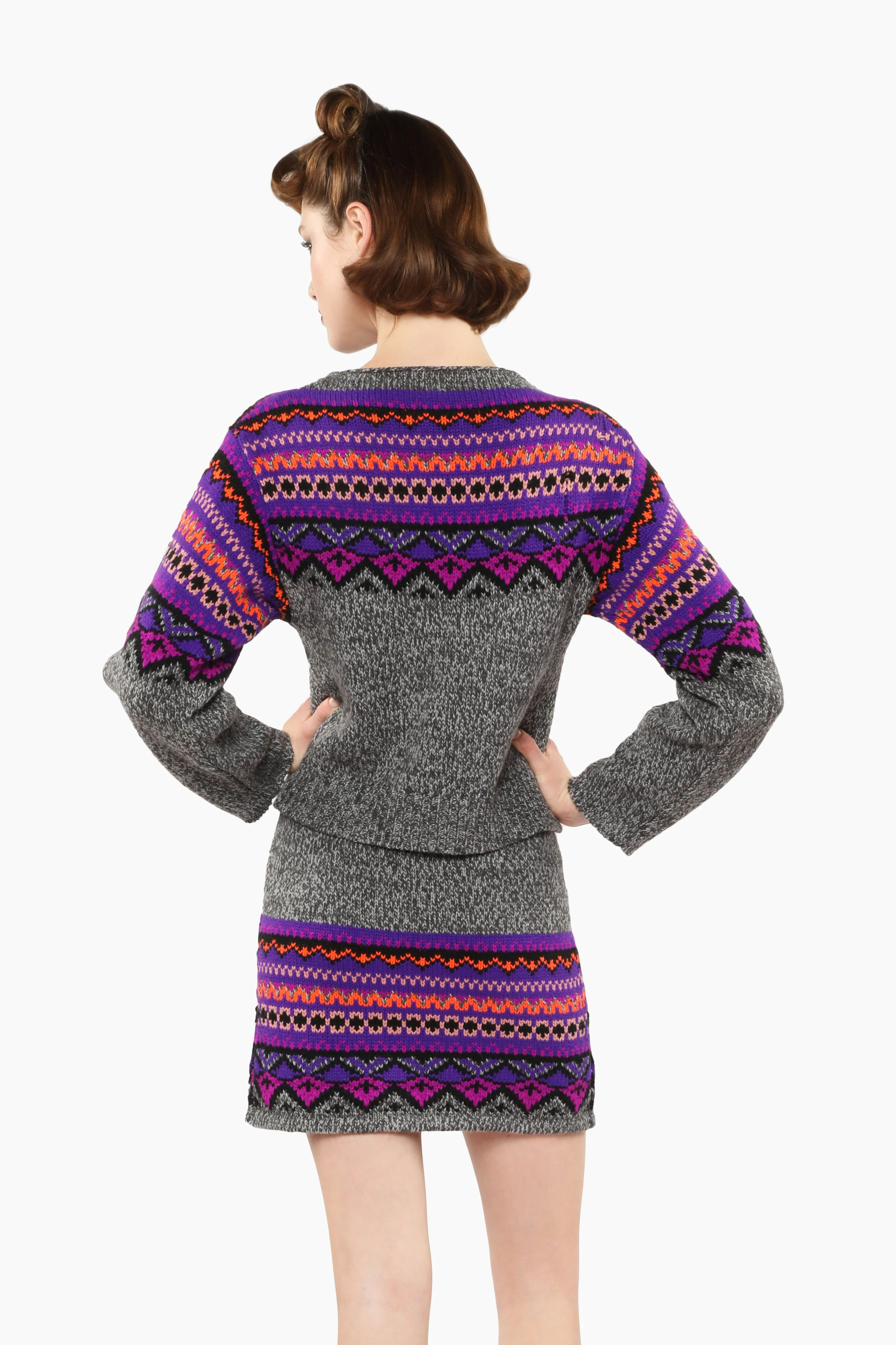 Fair Isle Sweater - Magenta