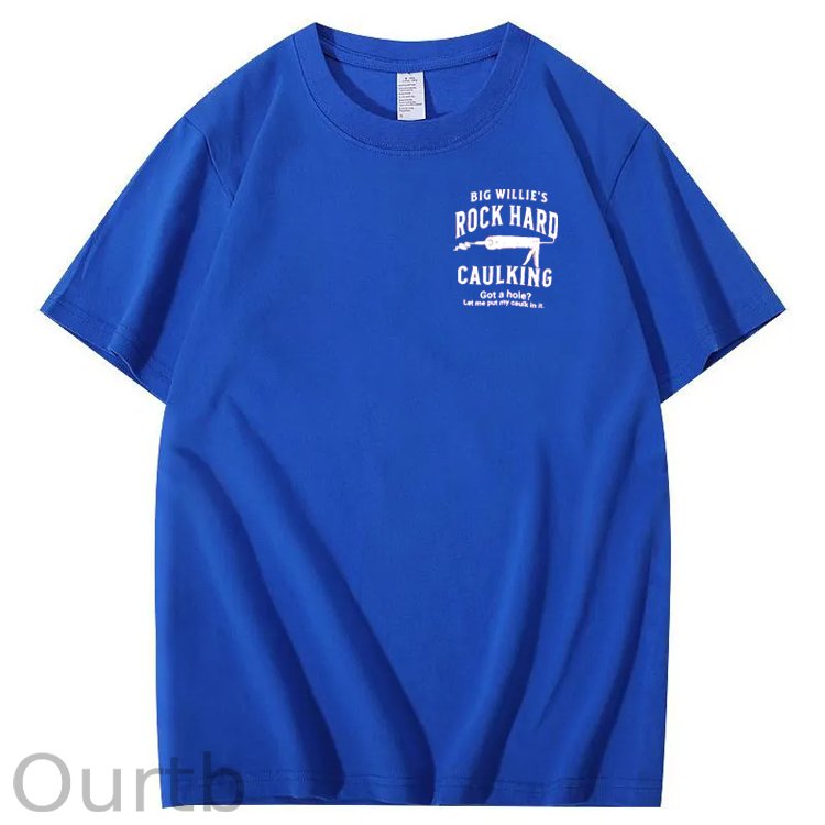 Big Willie’s Rock Pattern Print Crew Neck T-Shirt