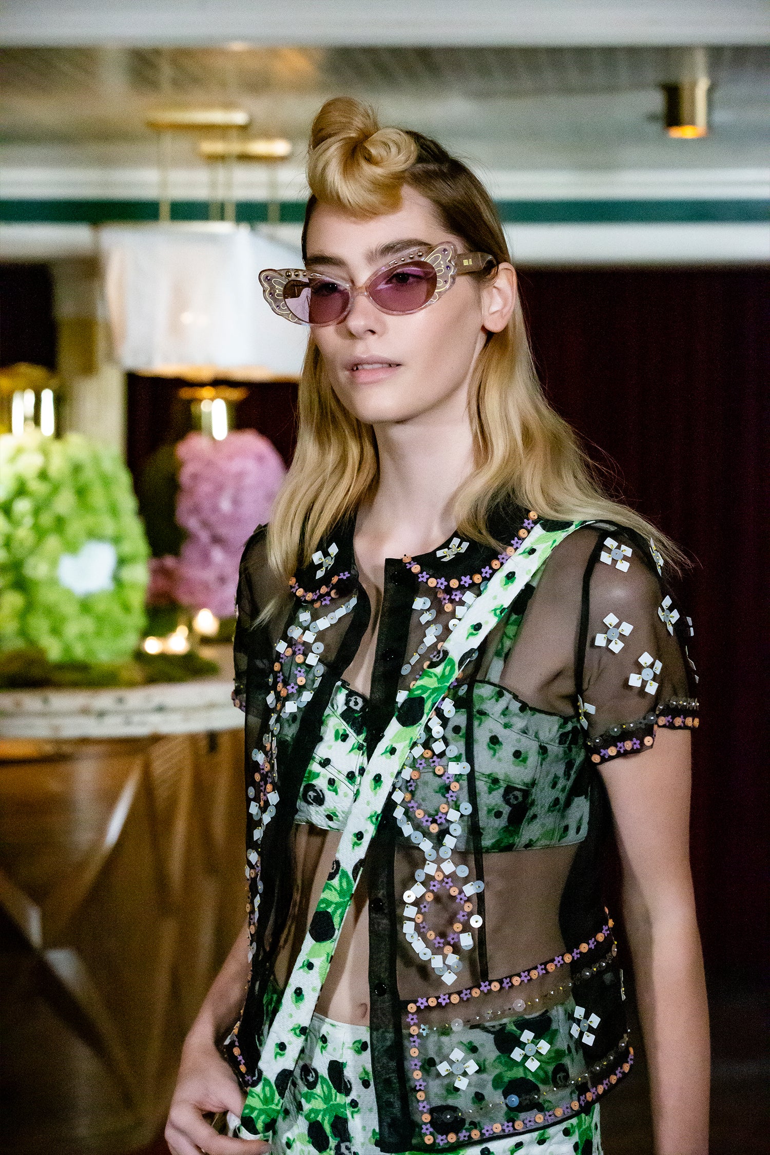 Twinkle Beaded Organza Blouse